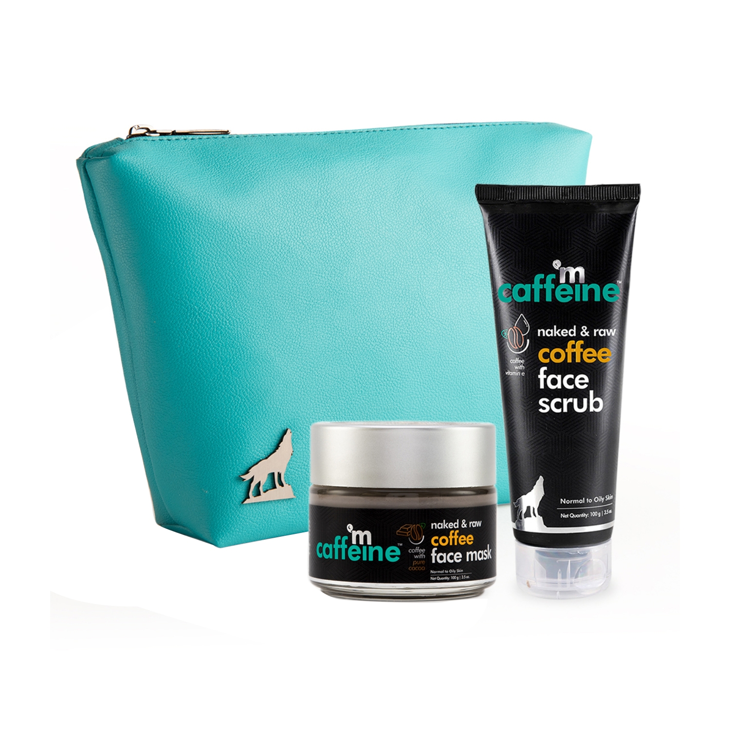 mCaffeine | mCaffeine Coffee Skin Refining Kit with Free Travel Pouch (2Pcs)
