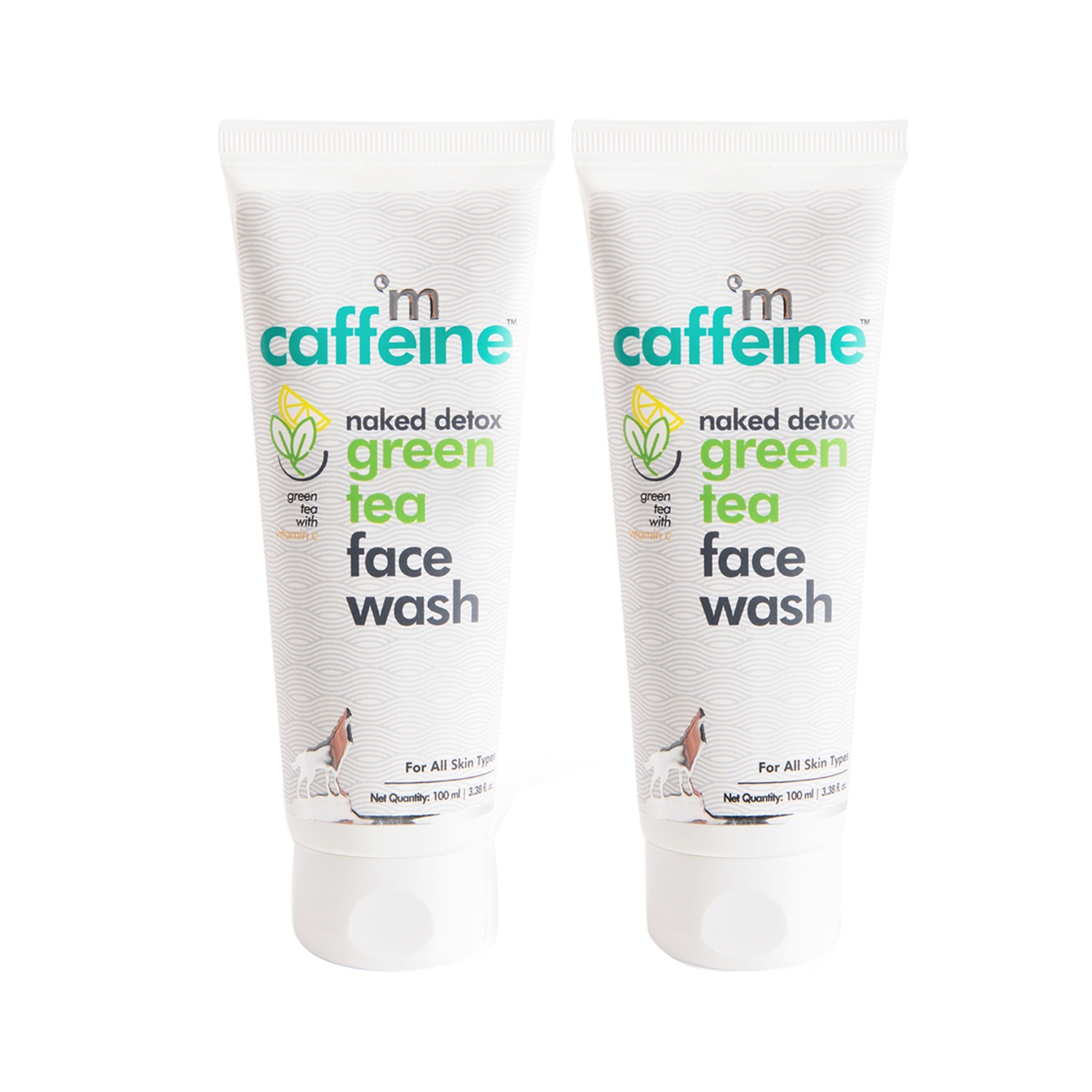 mCaffeine | mCaffeine Vitamin C Green Tea Face Wash with Hyaluronic Acid (2Pcs)