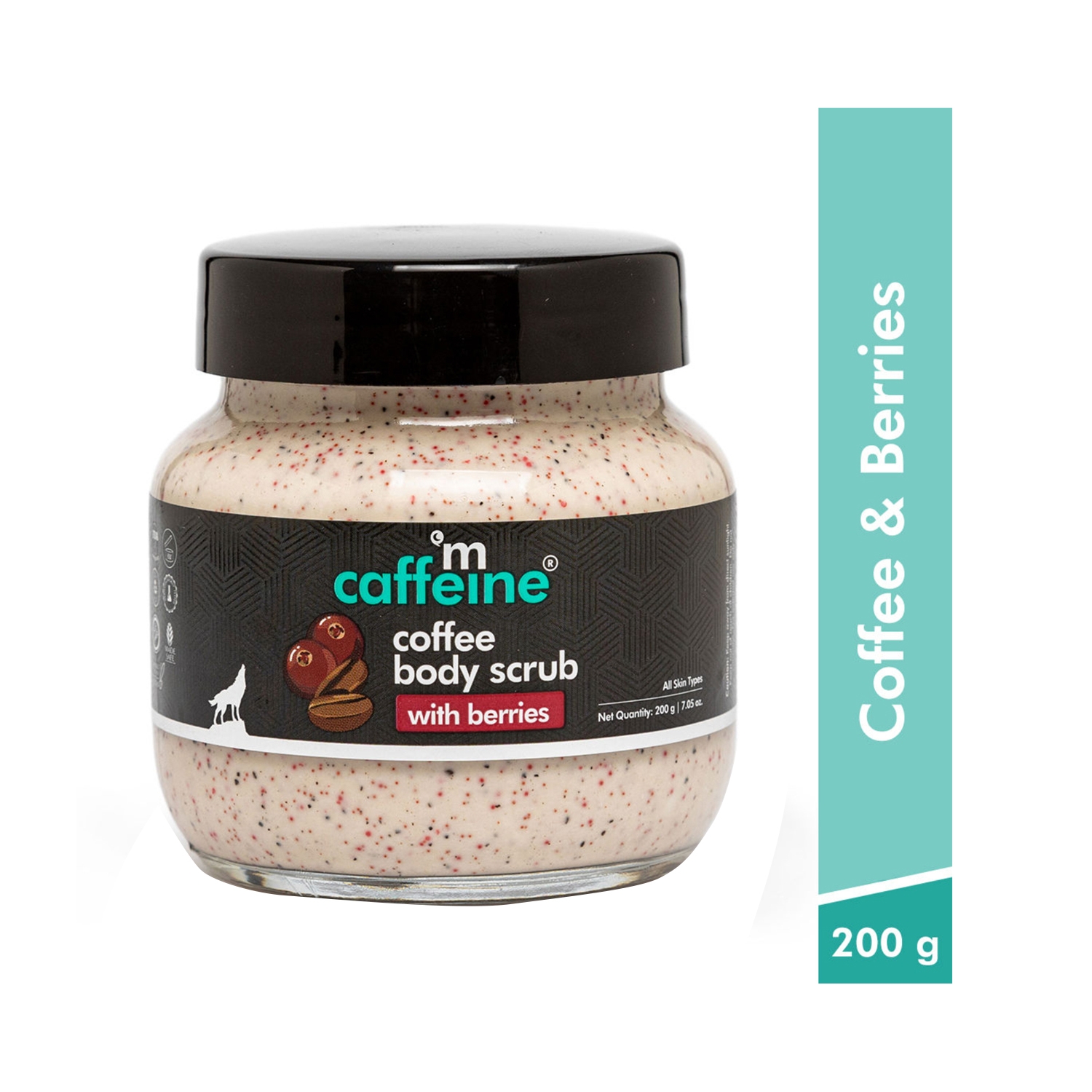 mCaffeine | Mcaffeine Creamy Coffee Body Scrub with Berries (200g)