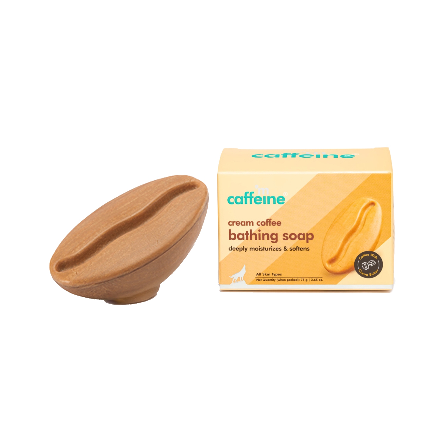 mCaffeine | mCaffeine Cream Coffee Bath Soap with Cocoa Butter & Almond Milk (75g)