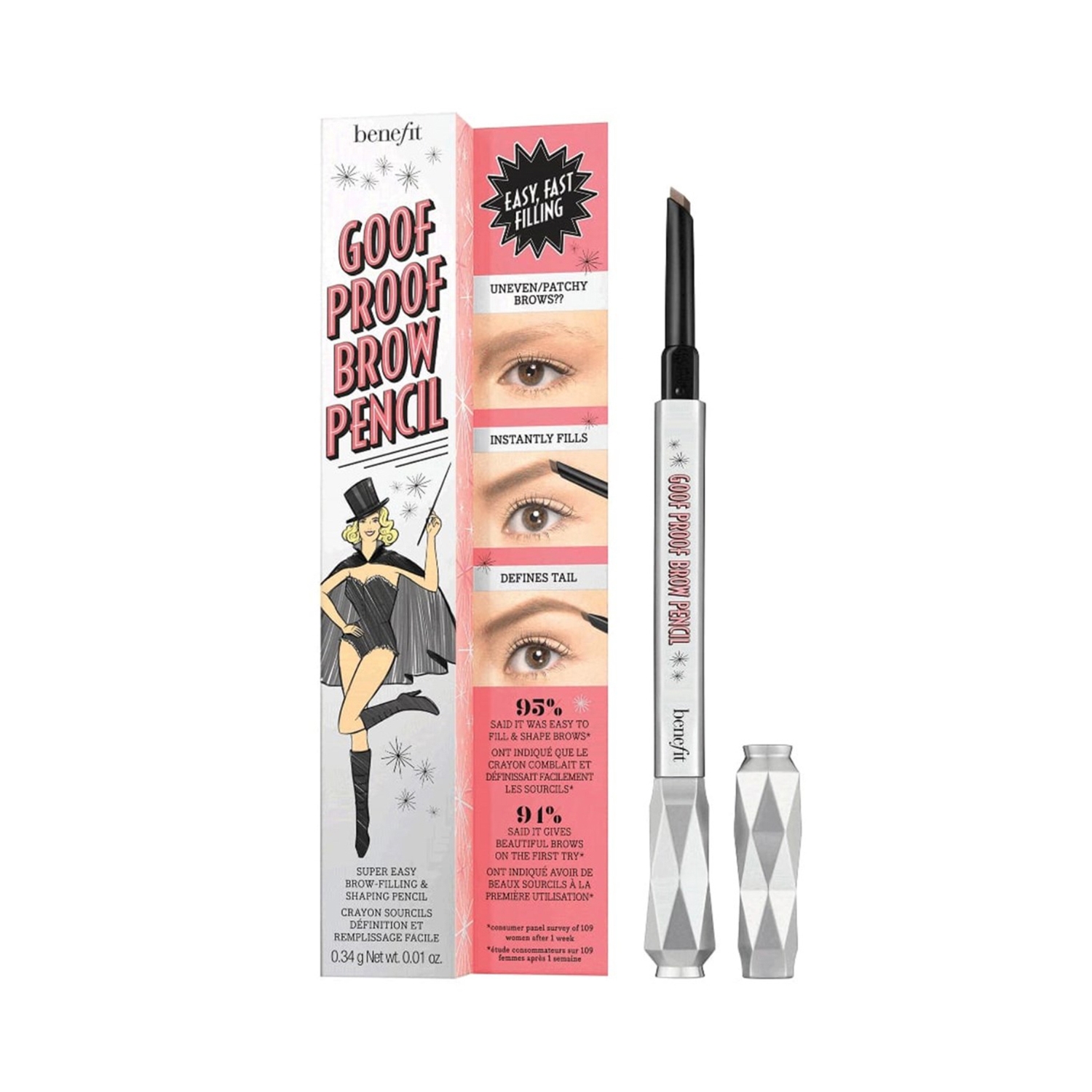 Benefit Cosmetics | Benefit Cosmetics Goof Proof Brow Pencil - 06 Cool Soft Black (0.34g)