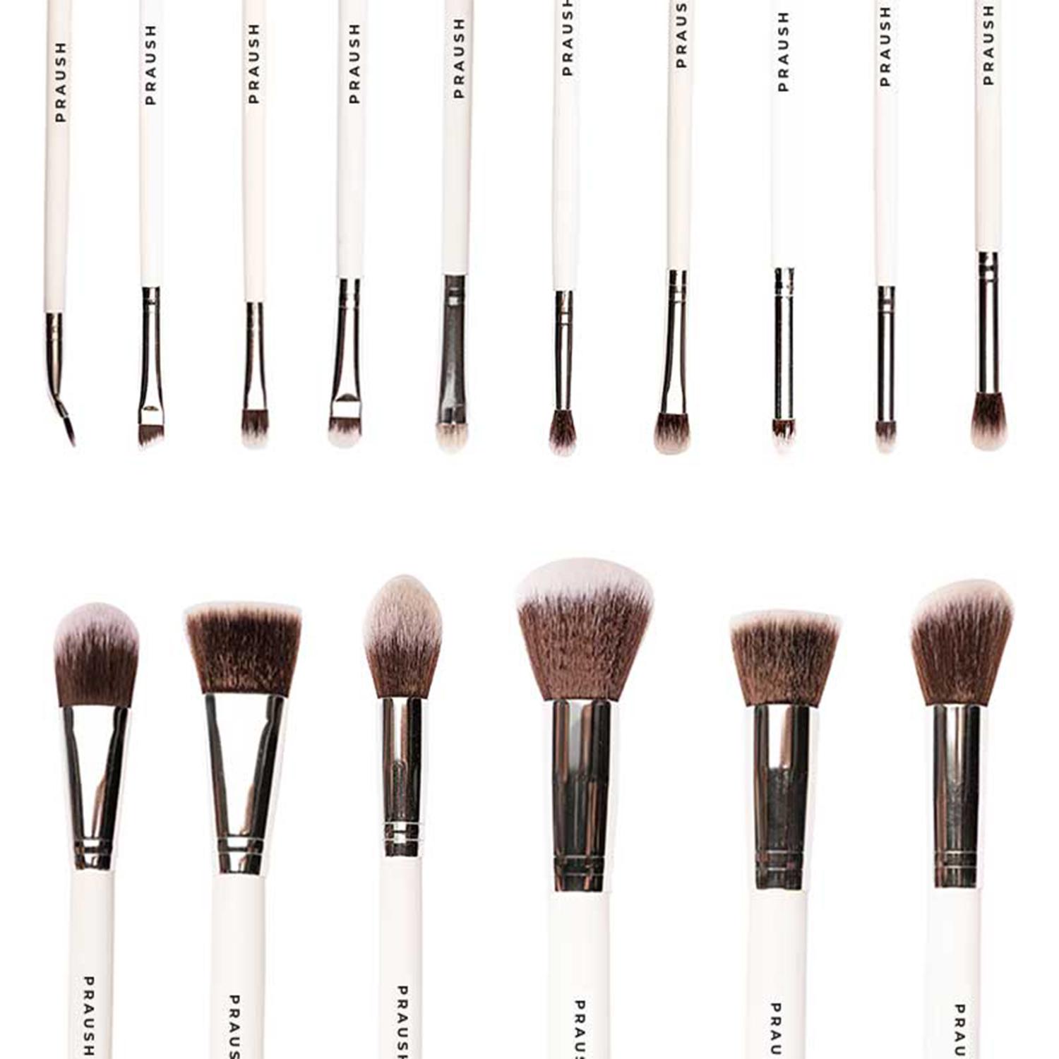 Praush Beauty | Praush Beauty 16 Pcs Professional Makeup Brush Set For Face & Eyes With Makeup Pouch