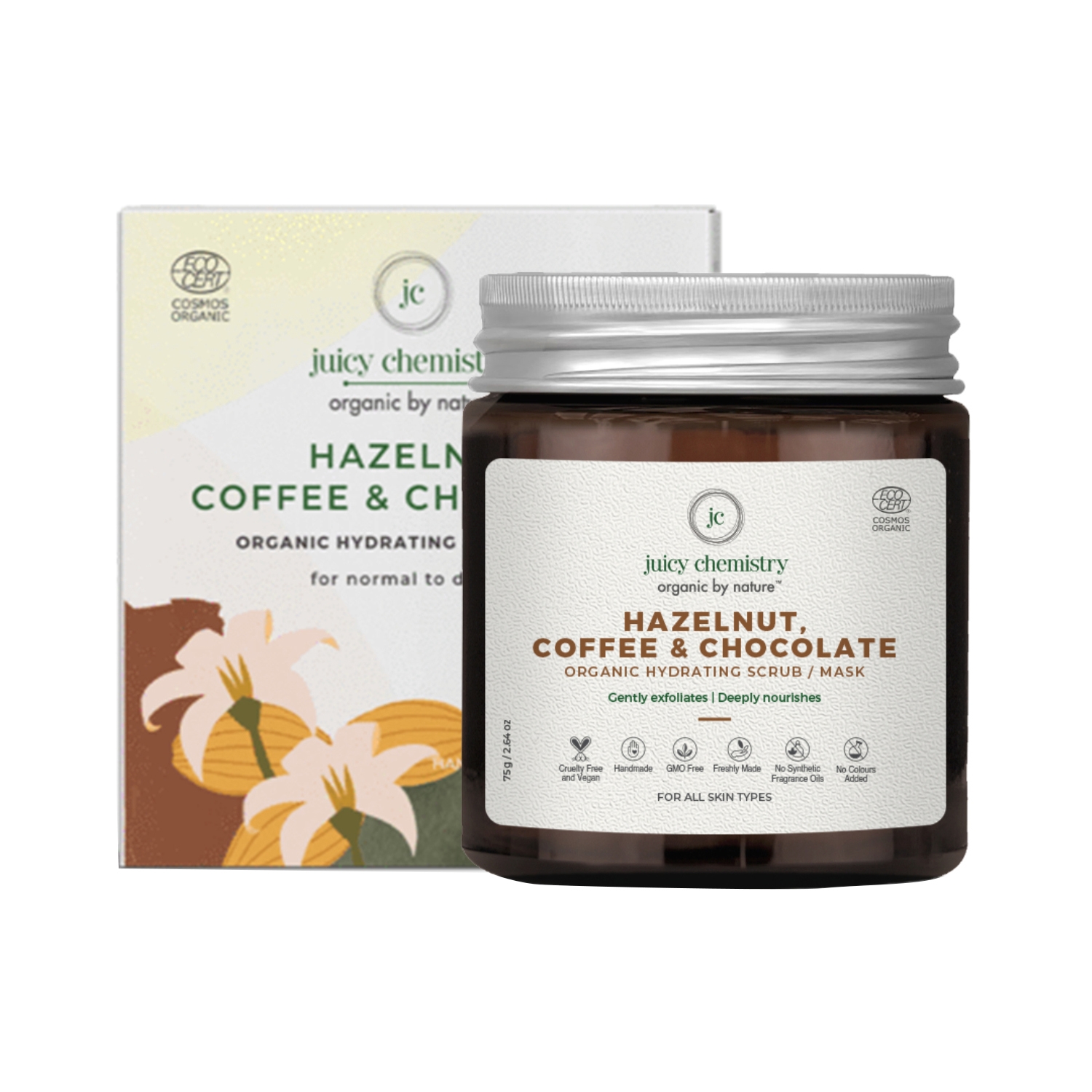 Juicy Chemistry | Juicy Chemistry Hazelnut Coffee & Chocolate Coffee Face Scrub (75g)