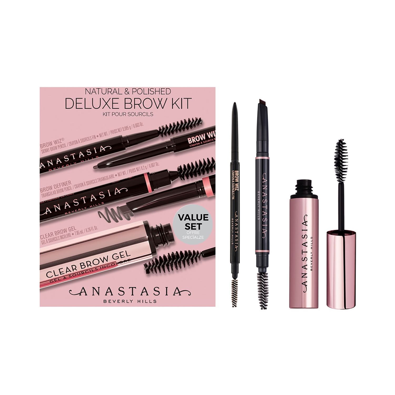 Anastasia Beverly Hills | Anastasia Beverly Hills Natural & Polished Deluxe Brow Kit - Ebony (8.14ml)
