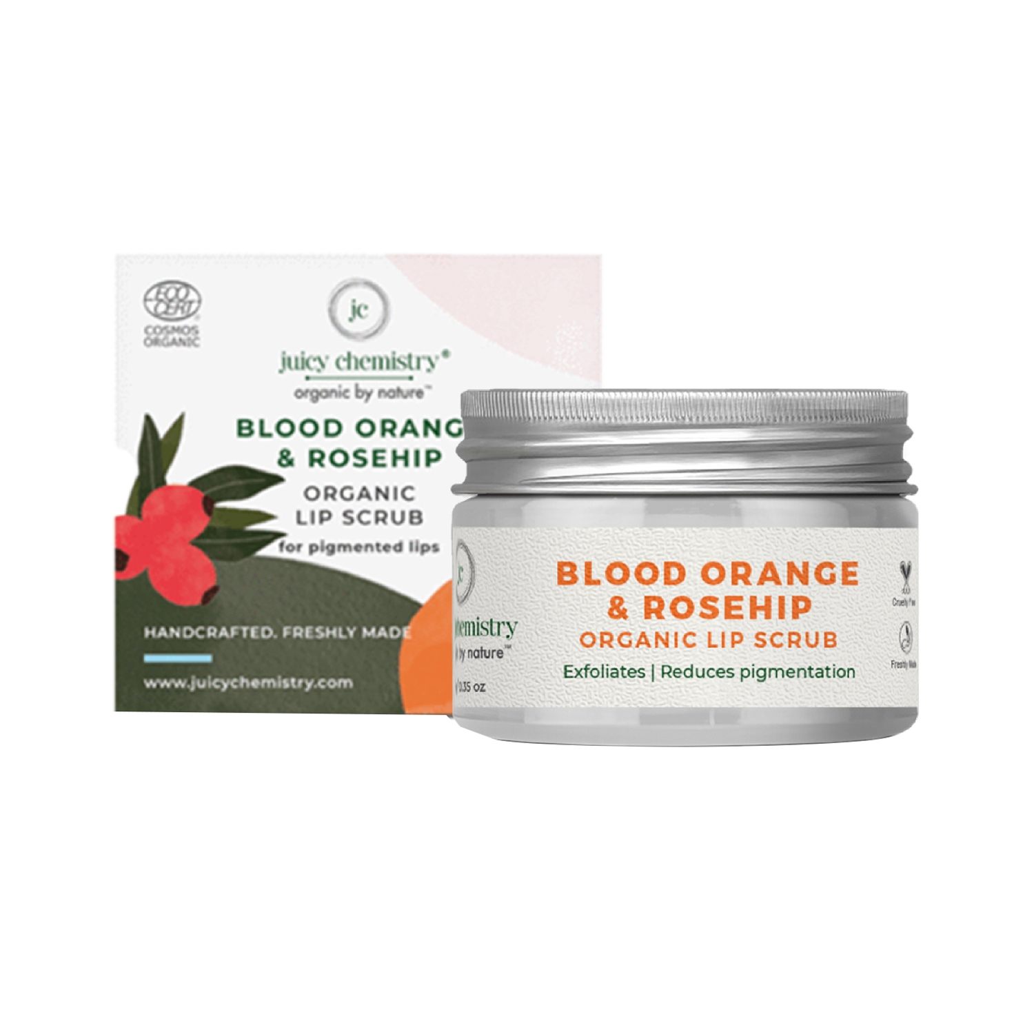 Juicy Chemistry | Juicy Chemistry Blood Orange & Rosehip Lip Scrub (10g)