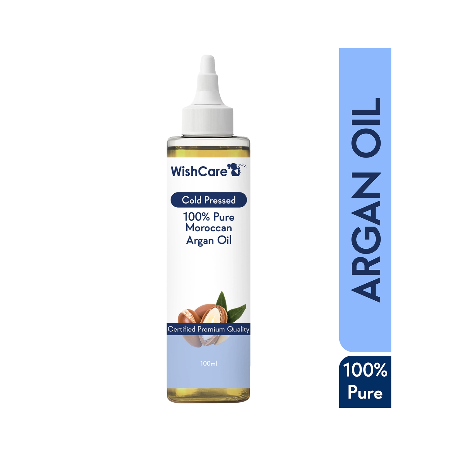 WishCare 100% Pure Cold Pressed Natural Moroccan Argan Oil (100ml)