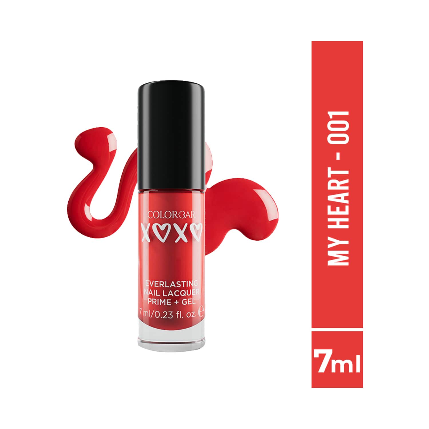Colorbar | Colorbar Xoxo Everlasting Prime + Gel Nail Lacquer - 001-My Heart (7ml)