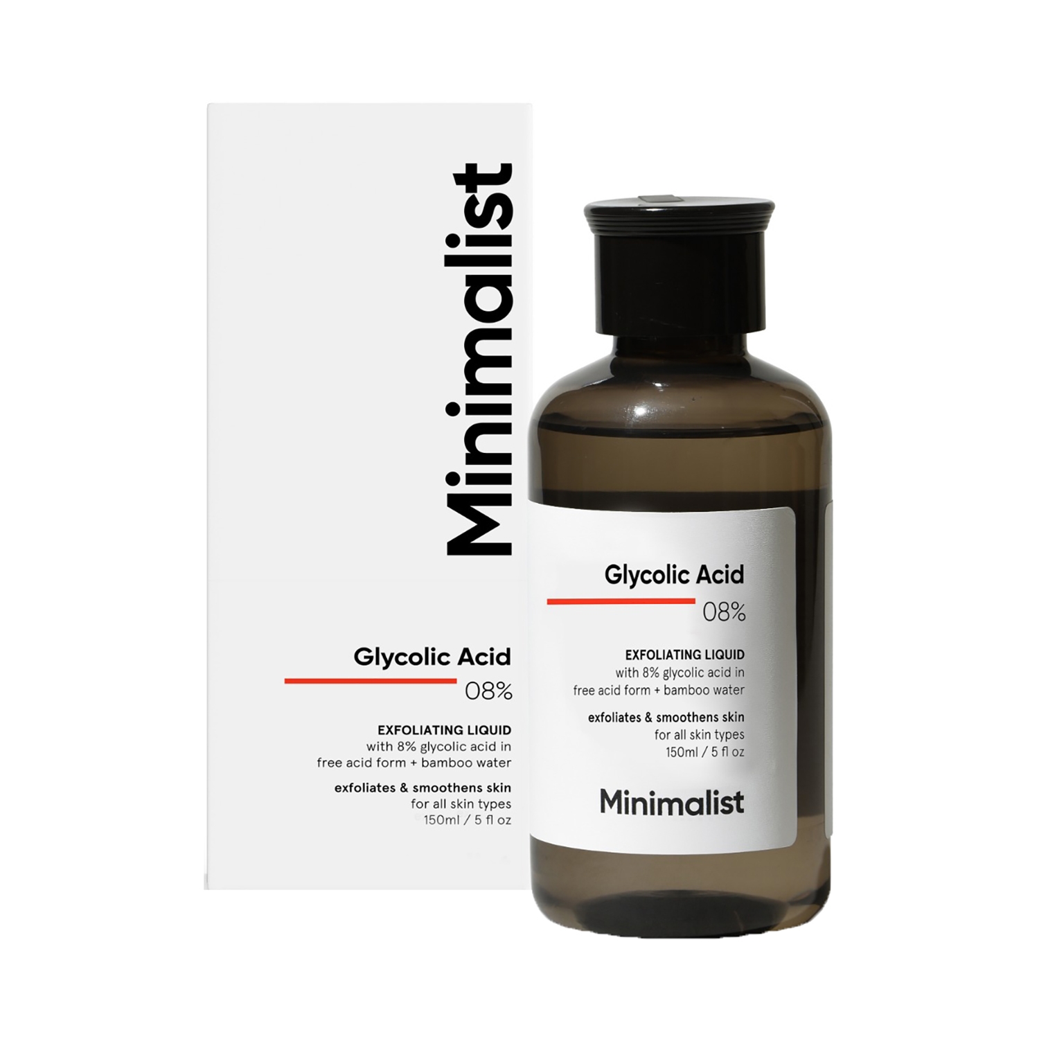 Minimalist | Minimalist 8% Glycolic Acid Toner For Glowing Skin for Body, Face, Underarms & Scalp (150ml)