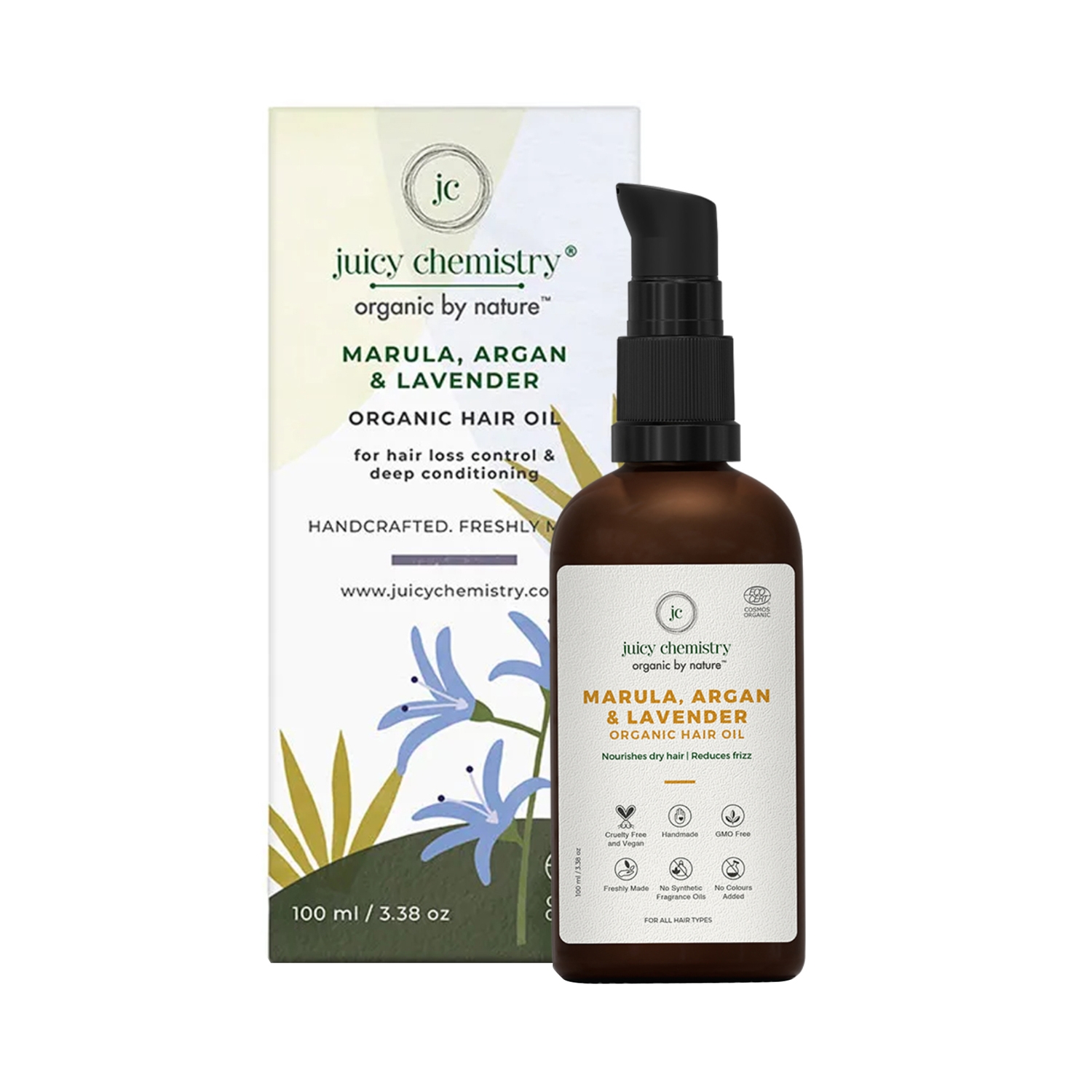 Juicy Chemistry | Juicy Chemistry Marula Argan & Lavender Hair Oil (100ml)