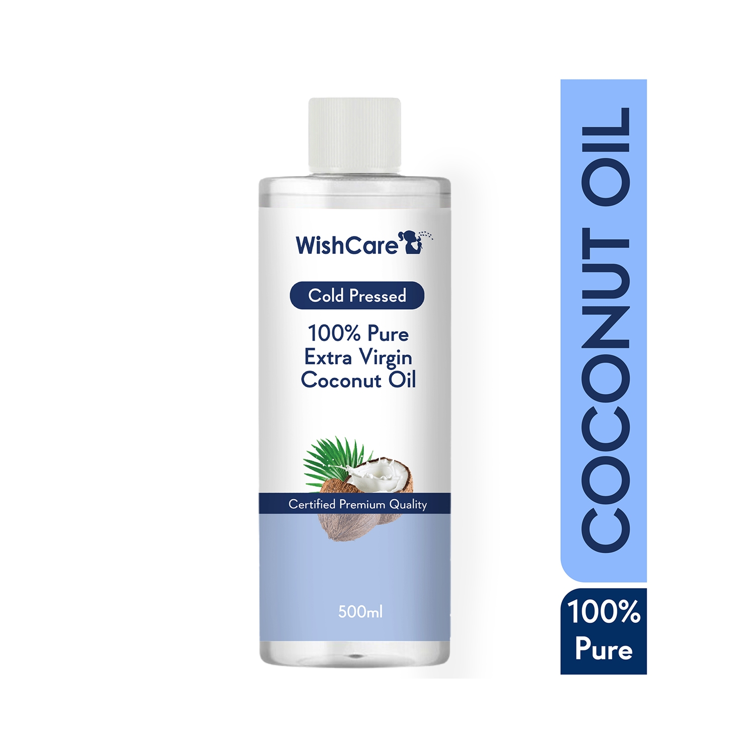 WishCare | Wishcare 100% Pure Unrefined Cold Pressed Extra Virgin Coconut Oil (500ml)