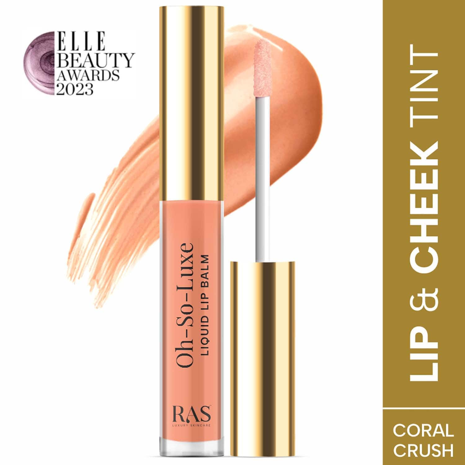 Ras Luxury Skincare | Ras Luxury Skincare Oh-So-Luxe Tinted Liquid Lip Balm - Coral Crush I Am Cherished - (3.2 ml)