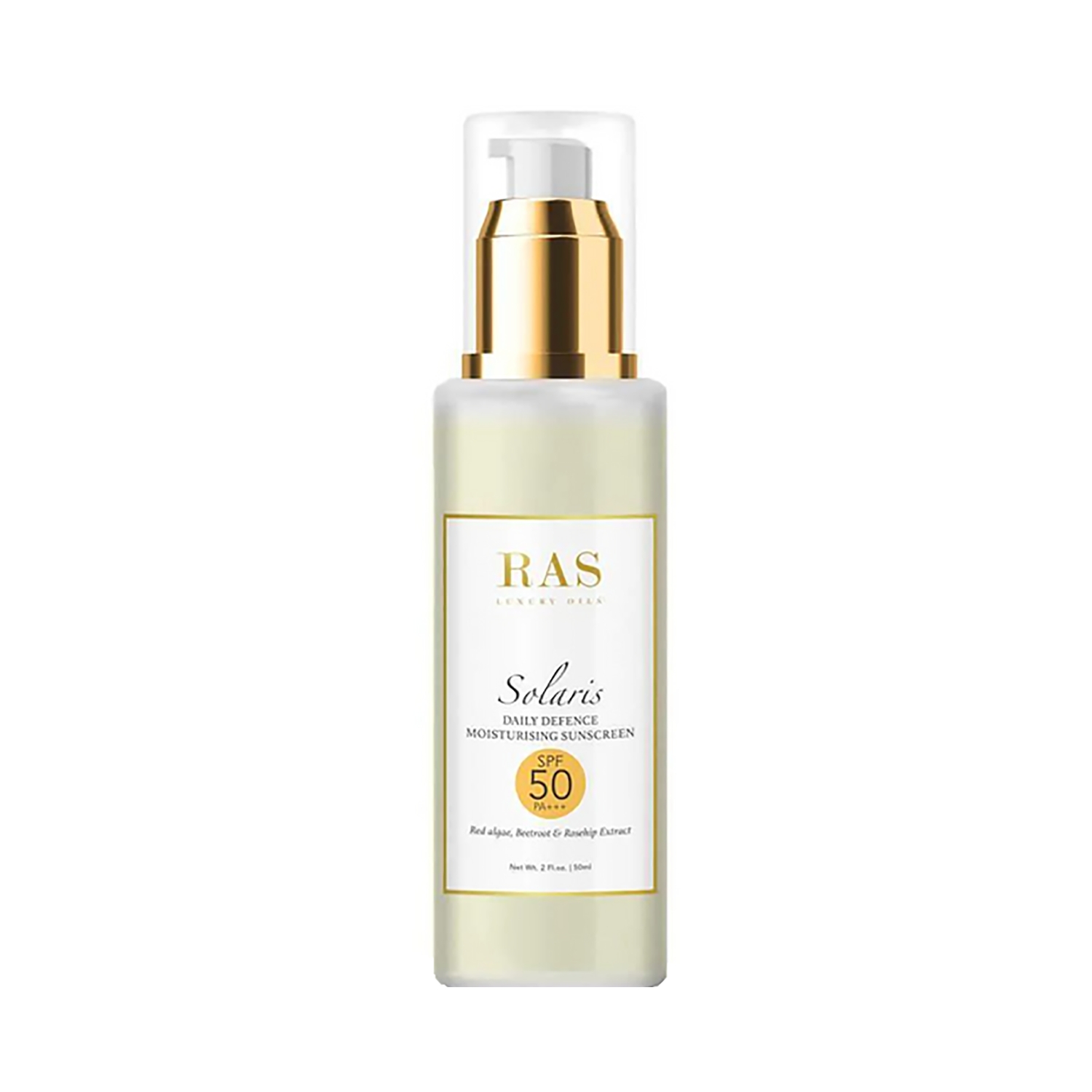 RAS Luxury Oils | Ras Luxury Oils Solaris Daily Defence Mineral Sunscreen SPF 50 (50ml)