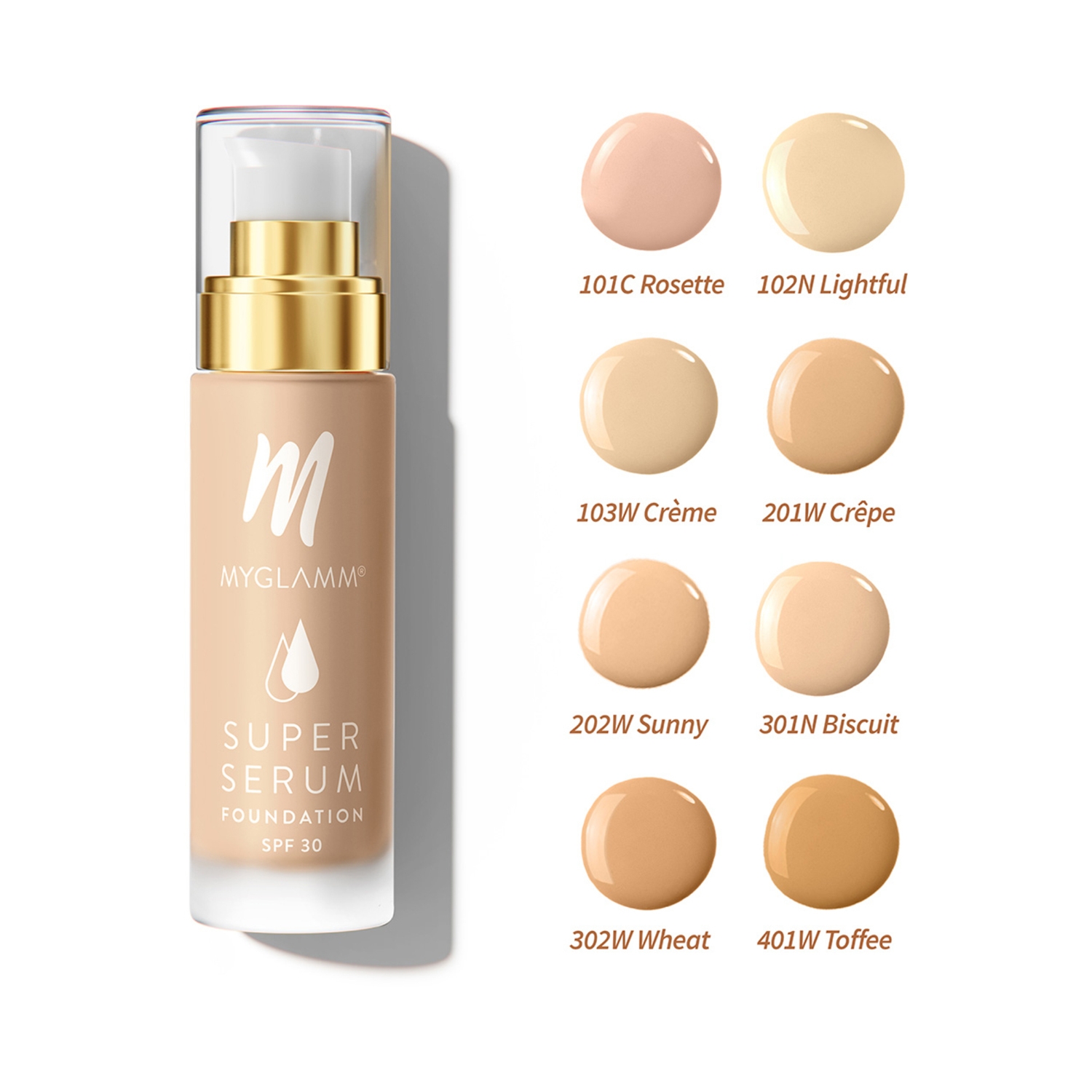 MyGlamm | MyGlamm Super Serum Foundation - 102N Lightful (33g)