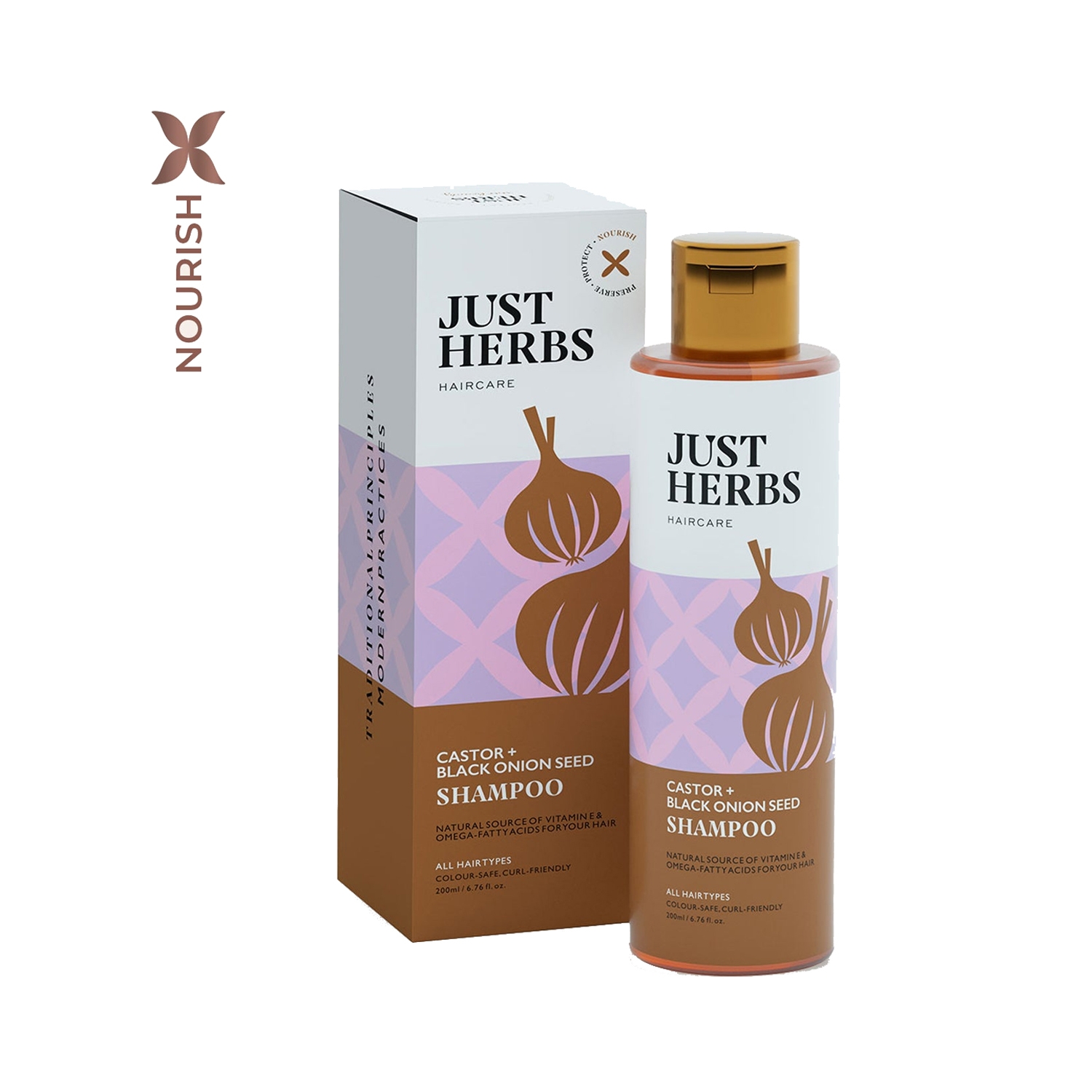 Just Herbs | Just Herbs Castor and Black Onion Seed Shampoo (200ml)