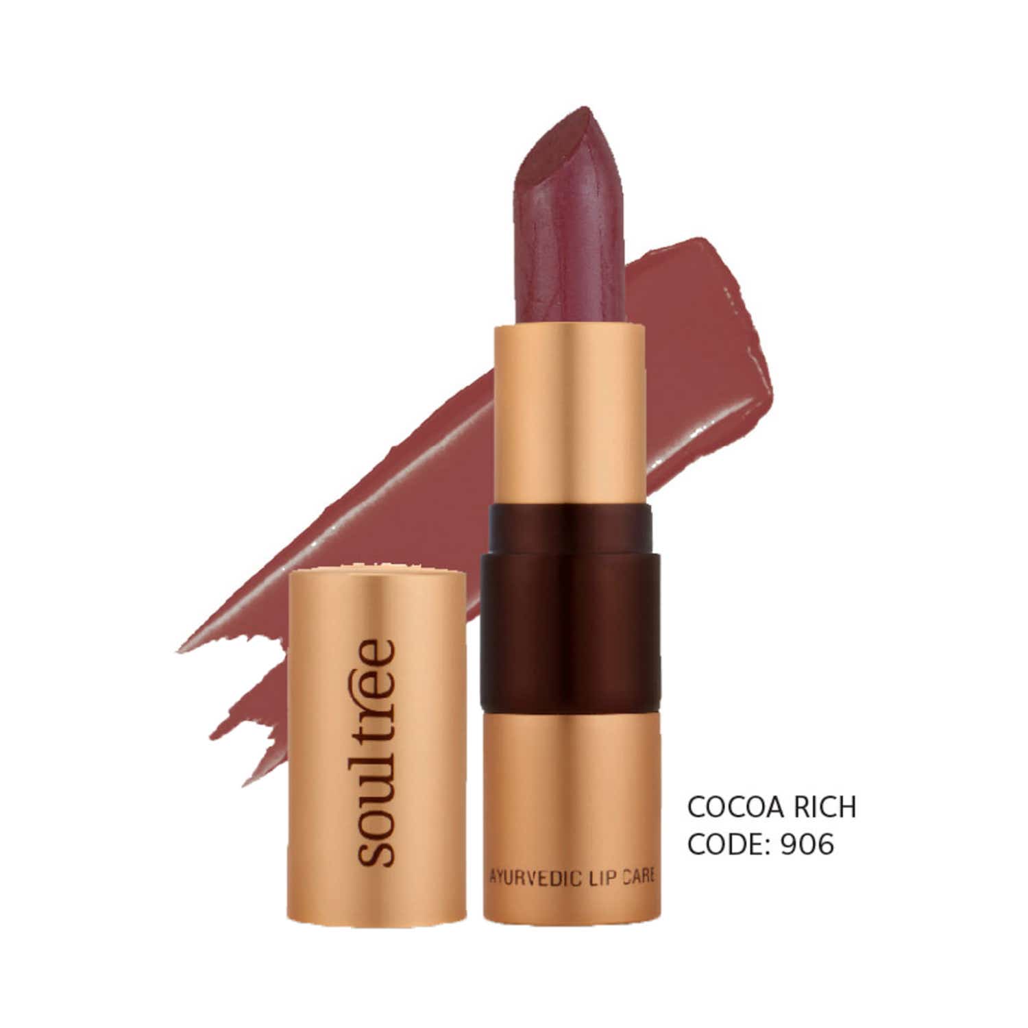 Buy SoulTree Ayurvedic Lipstick Cocoa Rich 906 (4g) Online at Best