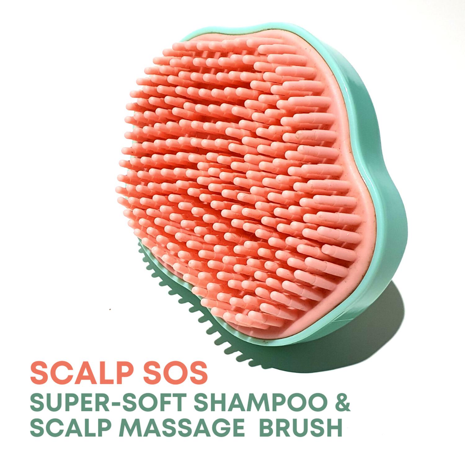 Alan Truman | Alan Truman Super Soft Shampoo and Scalp Massage Brush - Green and Pink (1 Pc)