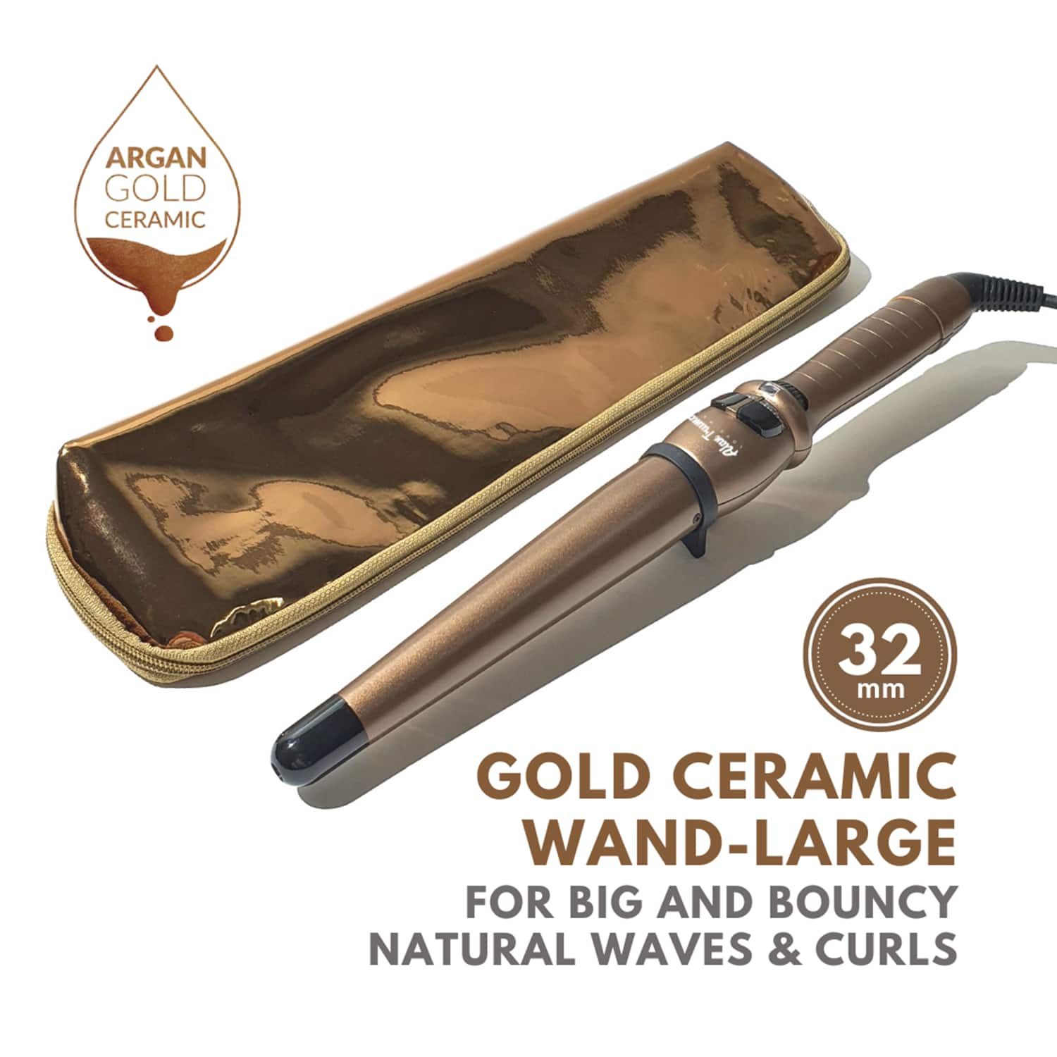 Alan Truman | Alan Truman Gold Ceramic Wand - Large 32-19mm (1 Pc)