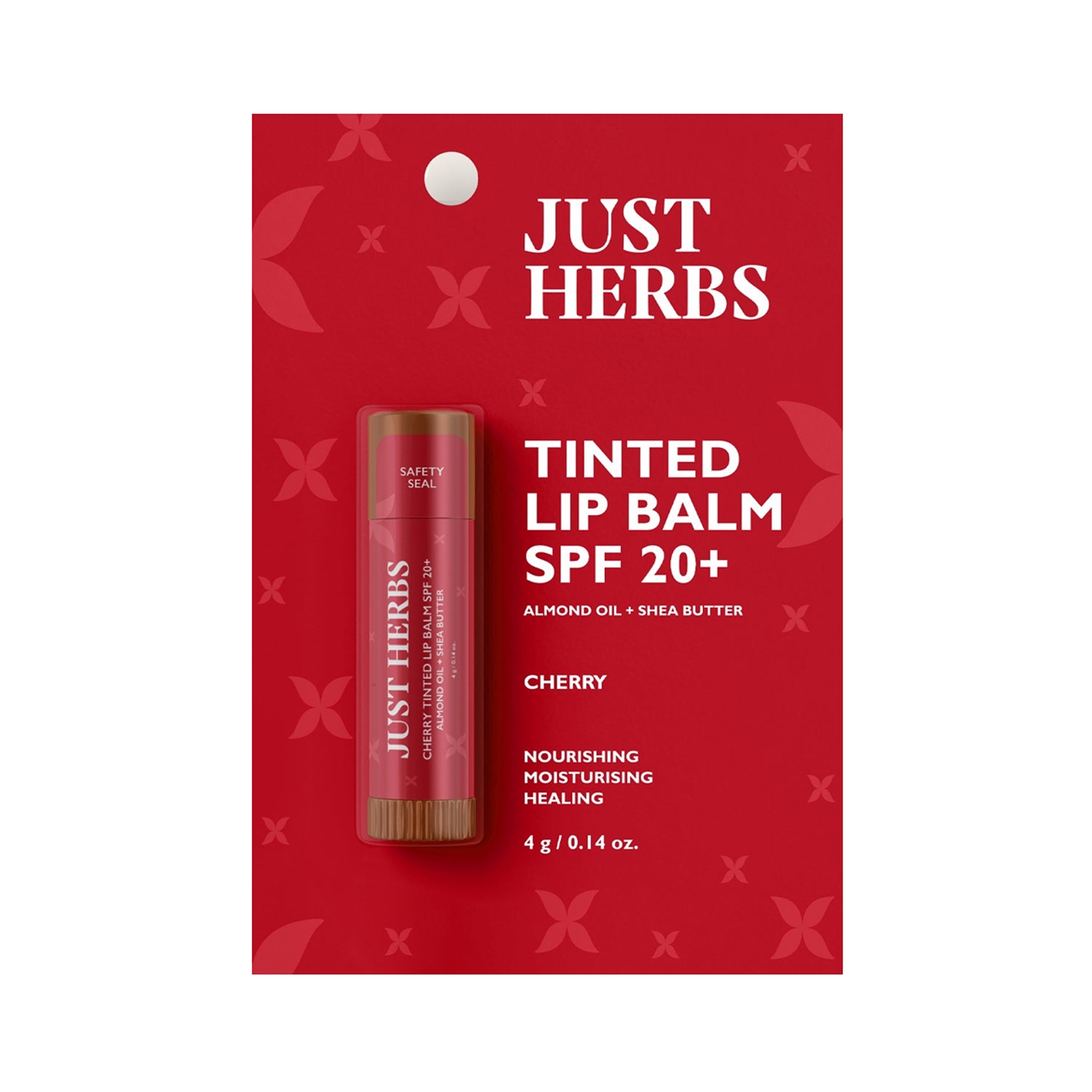 Just Herbs | Just Herbs Tinted Lip Balm SPF 20+ - Cherry (4g)
