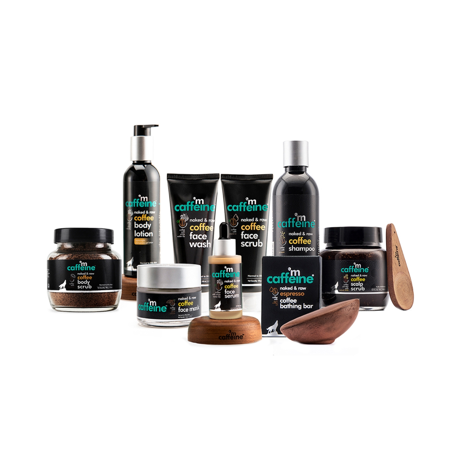 mCaffeine | mCaffeine Complete Coffee Face Body Hair Pampering Kit (9Pcs)