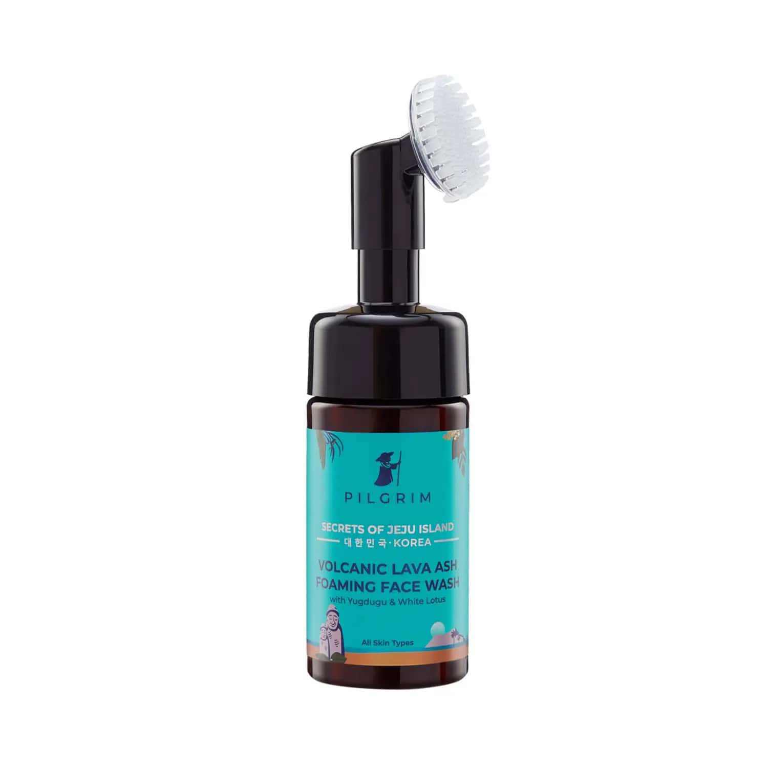 Pilgrim | Pilgrim Volcanic Lava Ash Foaming Face Wash With Brush (120ml)