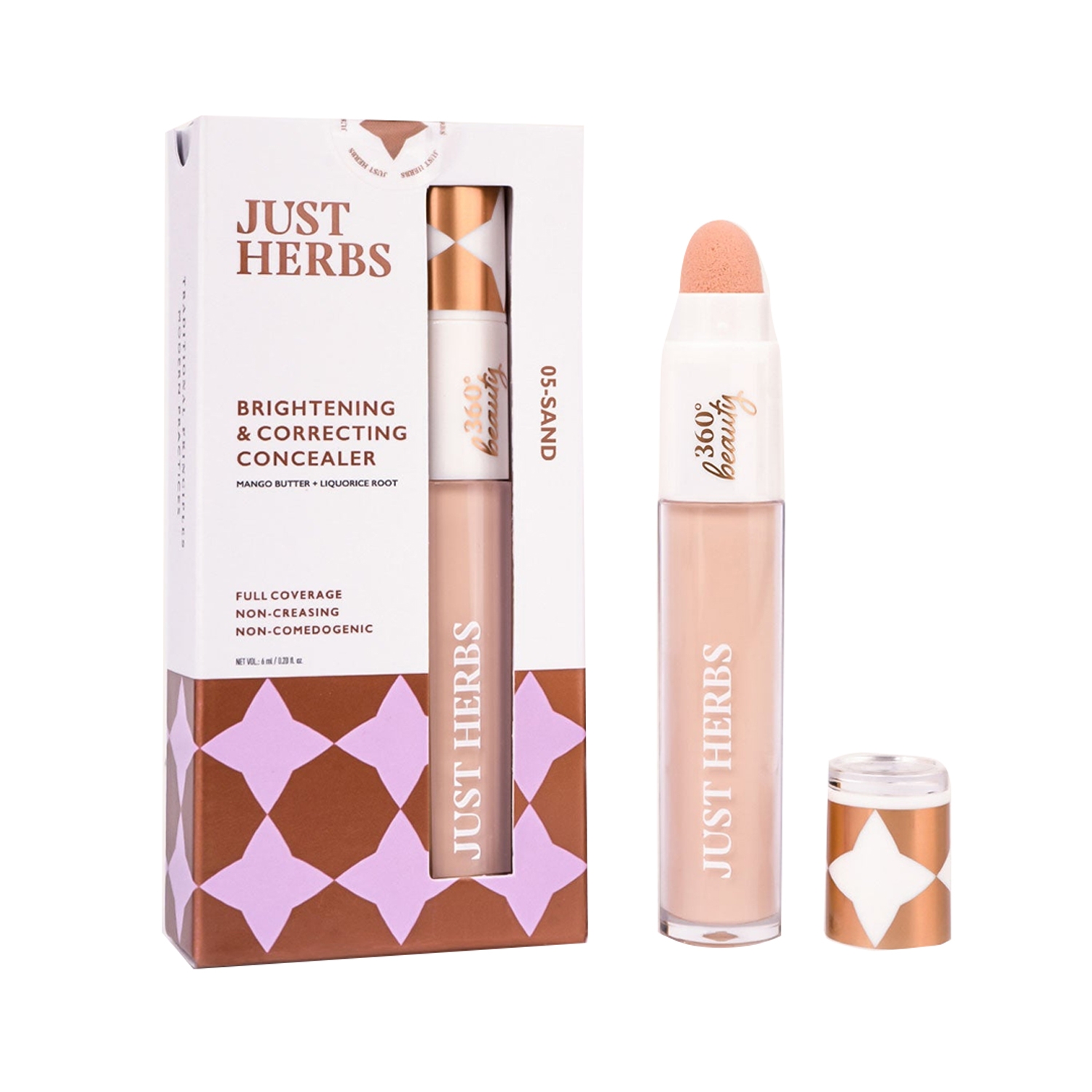 Just Herbs | Just Herbs Brightening And Correcting Concealer - 05 Sand (6ml)