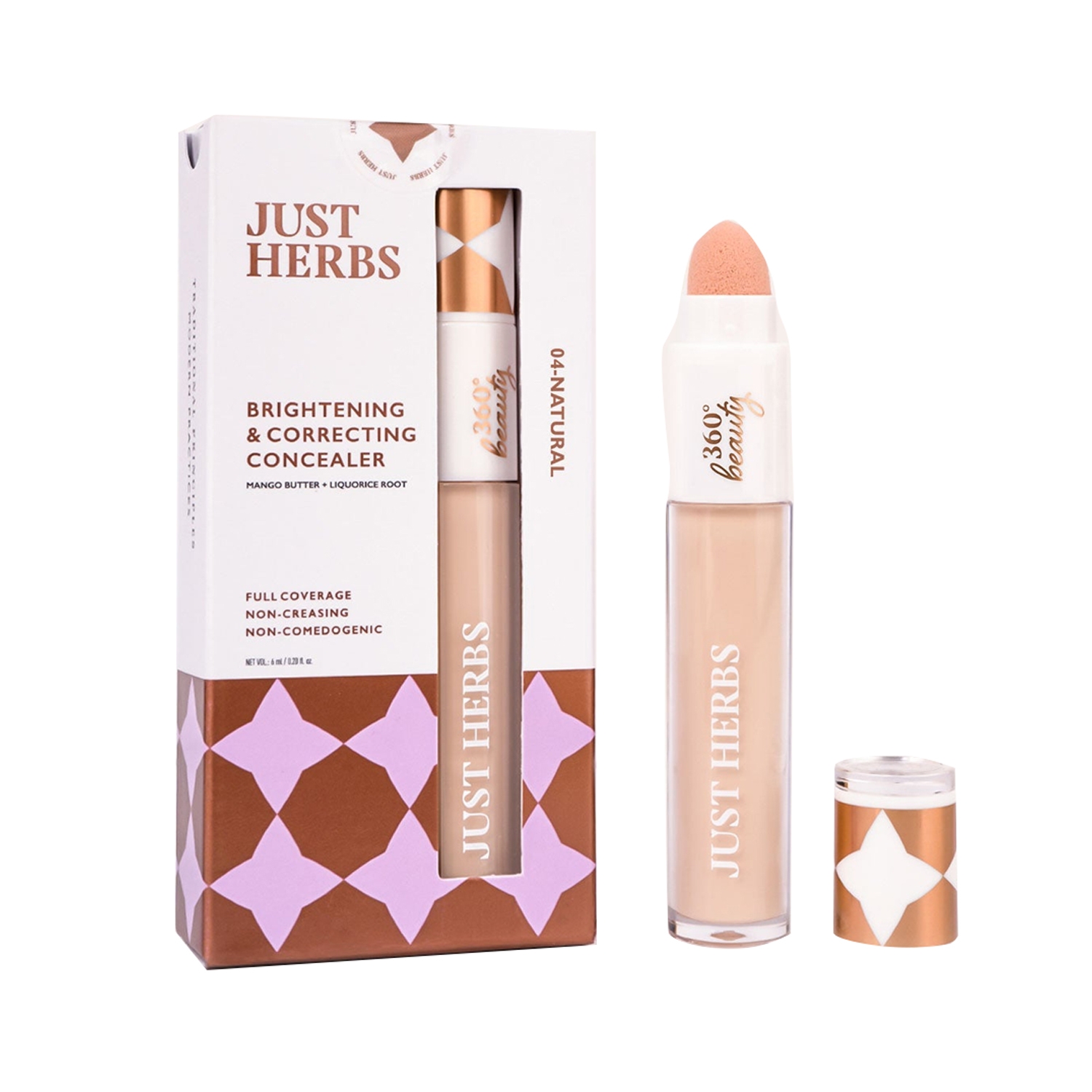 Just Herbs | Just Herbs Brightening And Correcting Concealer - 04 Natural (6ml)