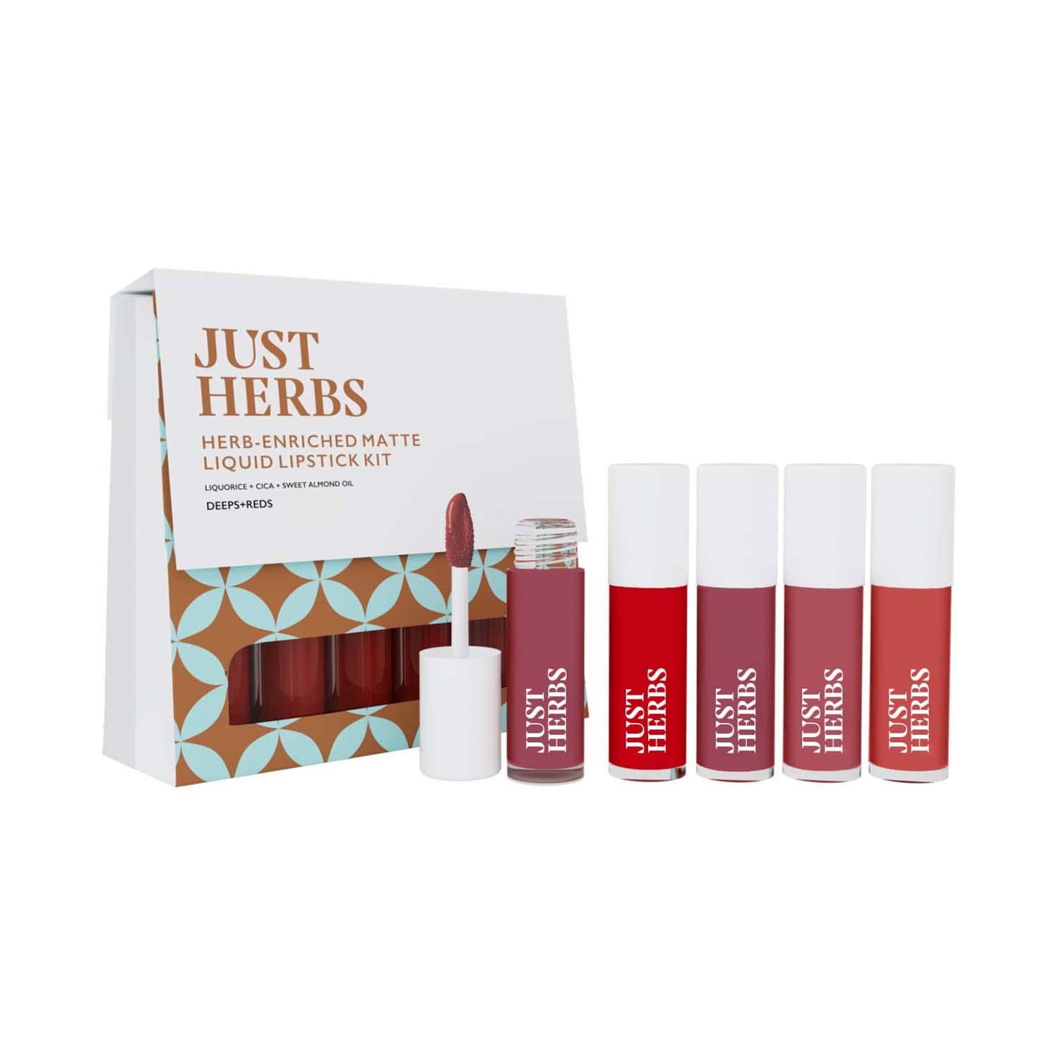 Just Herbs | Just Herbs Ayurvedic Liquid Lipstick Set - Nudes Browns (5 Pcs)