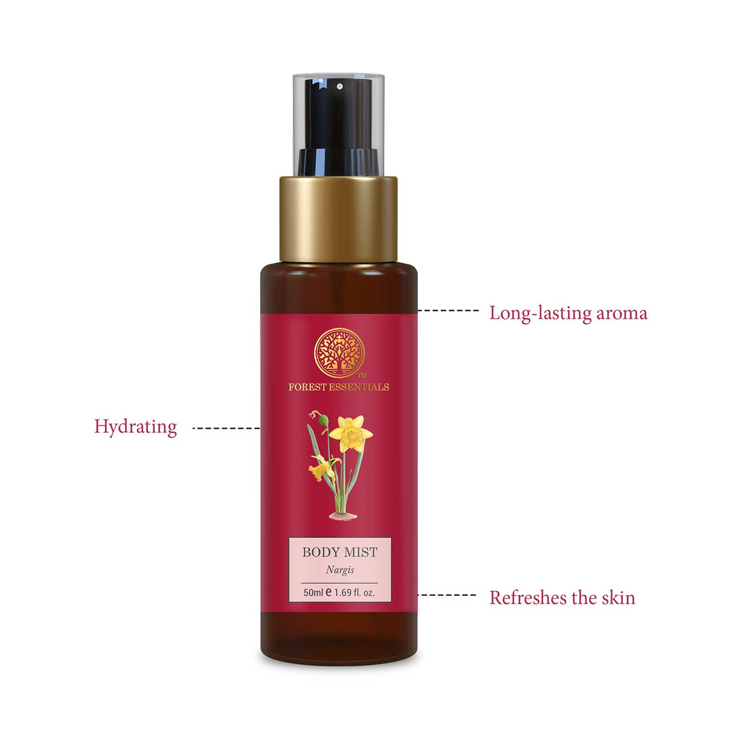 Forest Essentials Nargis Body Mist (50ml) Forest Essentials