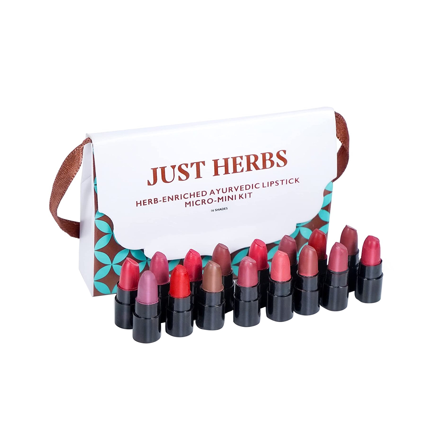 Just Herbs | Just Herbs Herb Enriched Ayurvedic Lipstick Micro-Mini Kit - Multi-Color (16 Pcs)