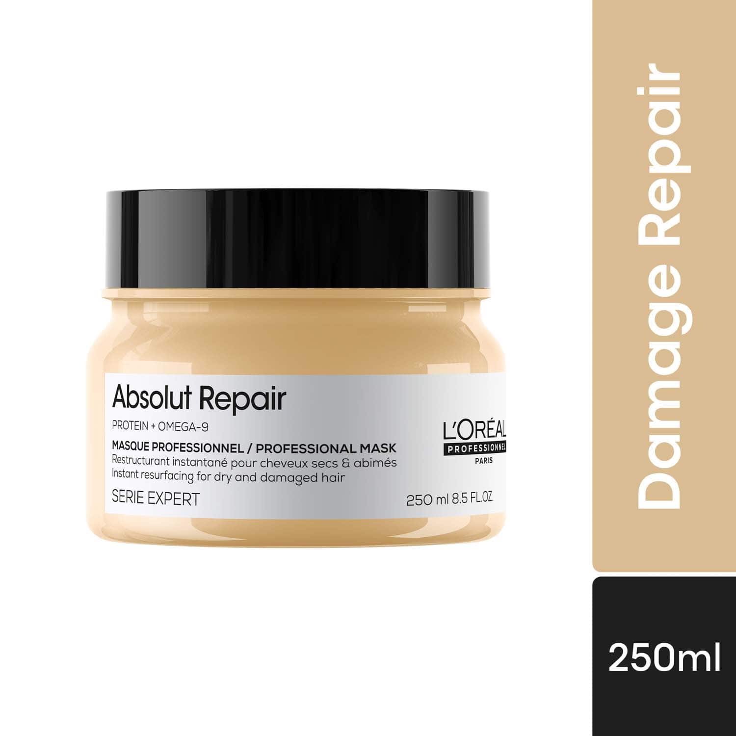 L'OREAL PROFESSIONNEL | L'OREAL PROFESSIONNEL Absolut Repair Mask For Dry and Damaged Hair with Protein & Omega 9 (250 ml)