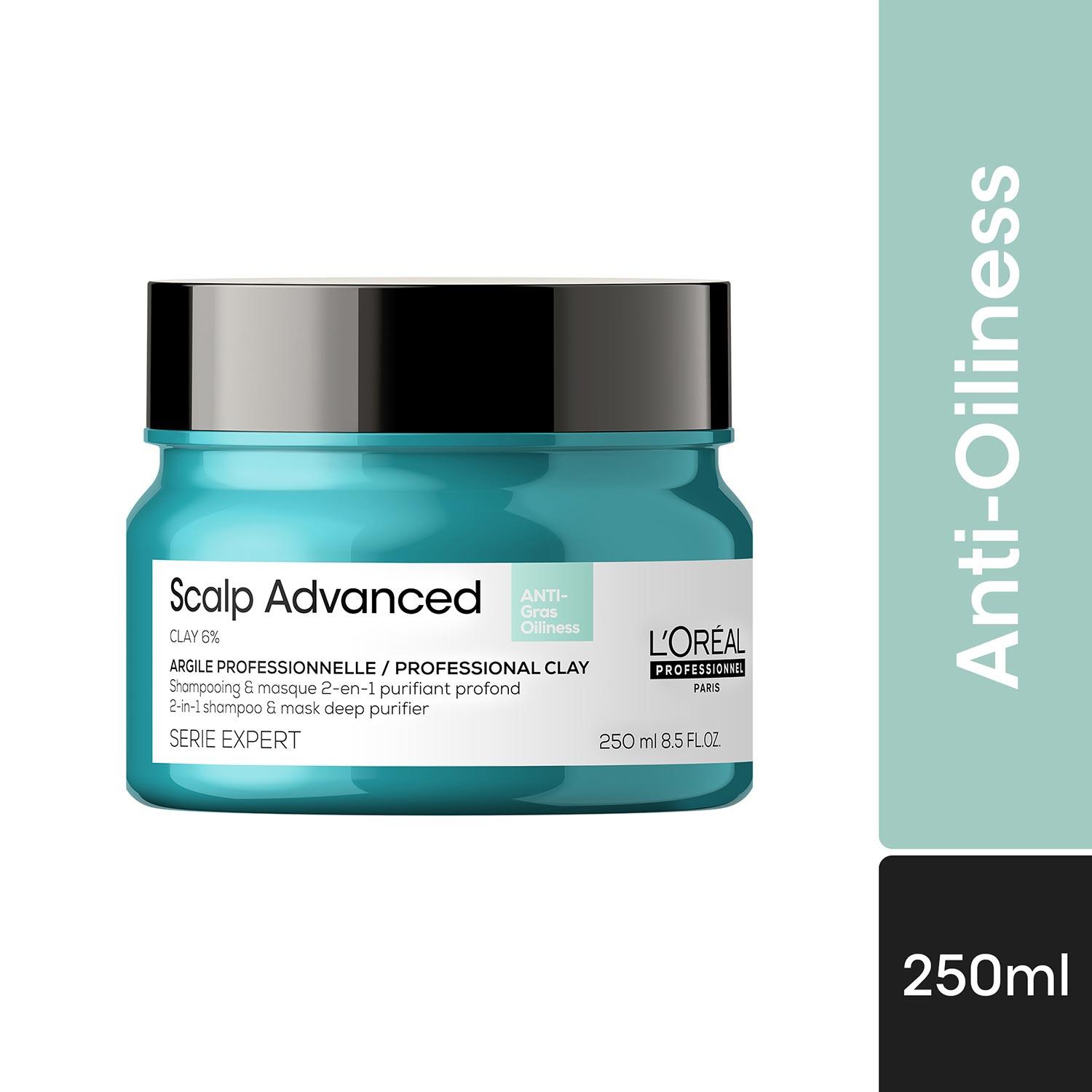 L'Oreal Professionnel | L'Oreal Professionnel Scalp Advanced Anti-Oiliness 2-In-1 Deep Purifier Clay Mask (250ml)