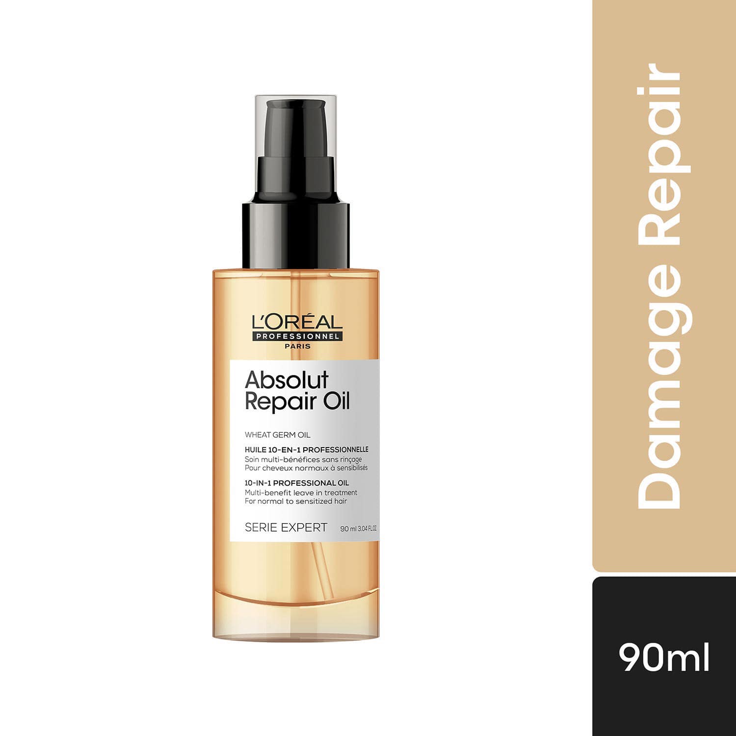 L'OREAL PROFESSIONNEL | L'OREAL PROFESSIONNEL Absolut Repair 10-in-1 Multi-Benefit Hair Serum For Dry & Damaged Hair (90 ml)