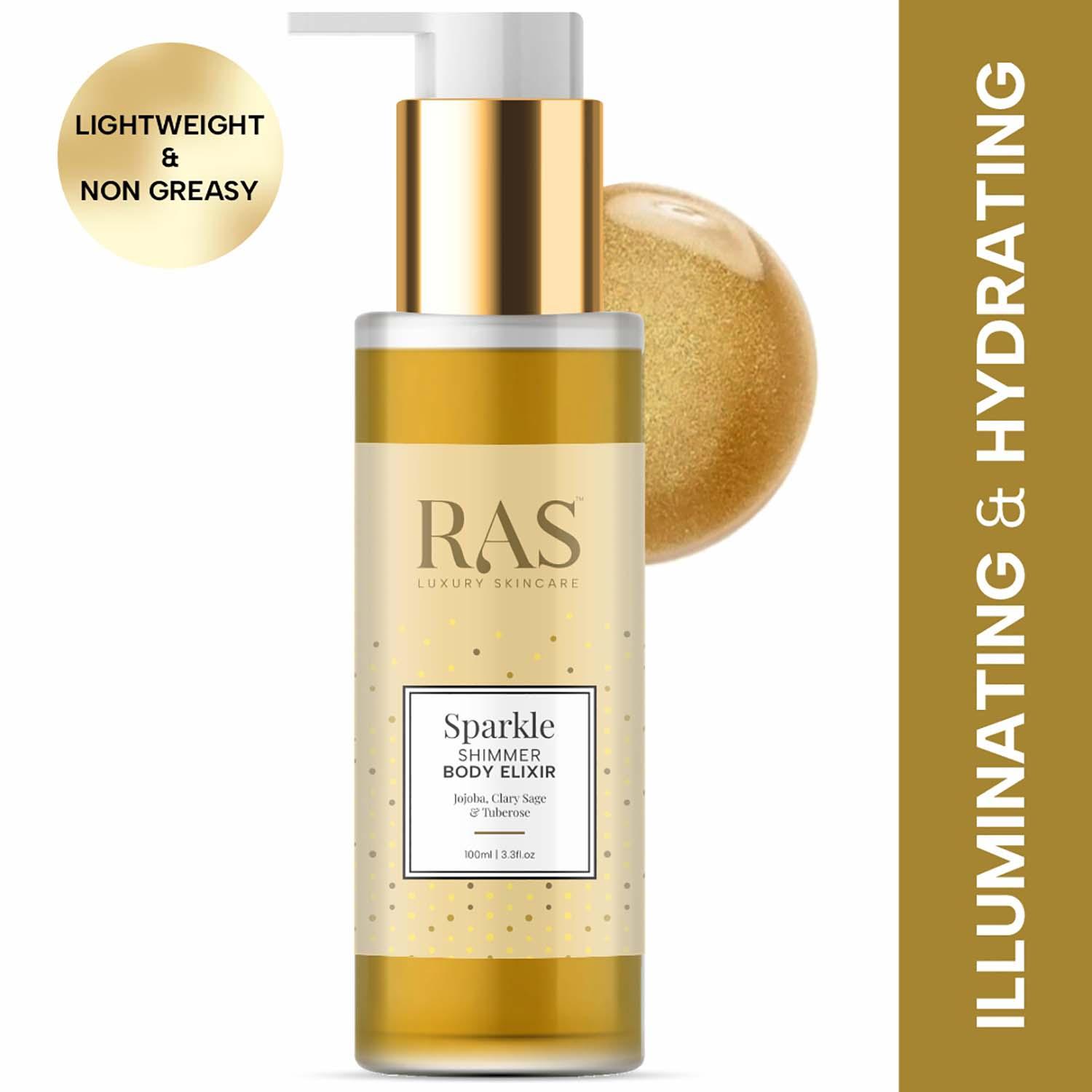 Ras Luxury Skincare | Ras Luxury Skincare Sparkle Shimmer Highlighting Body Oil (100 ml)