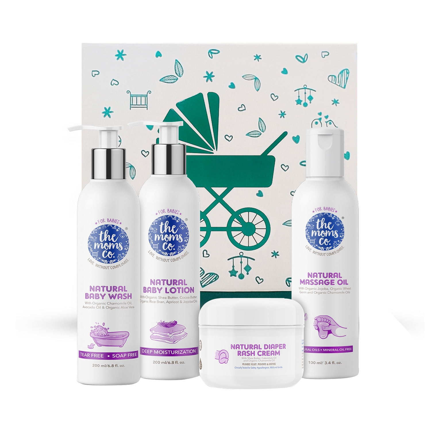 The Mom's Co. Baby Gift Set for New Born (4 Pcs)