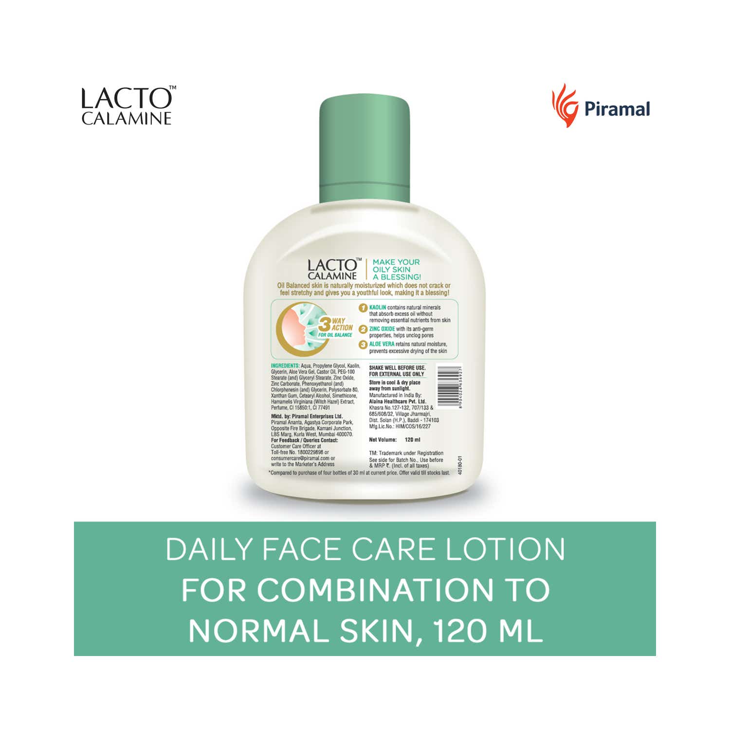 Buy Lacto Calamine Face Body Lotion Moisturizer, Combination to