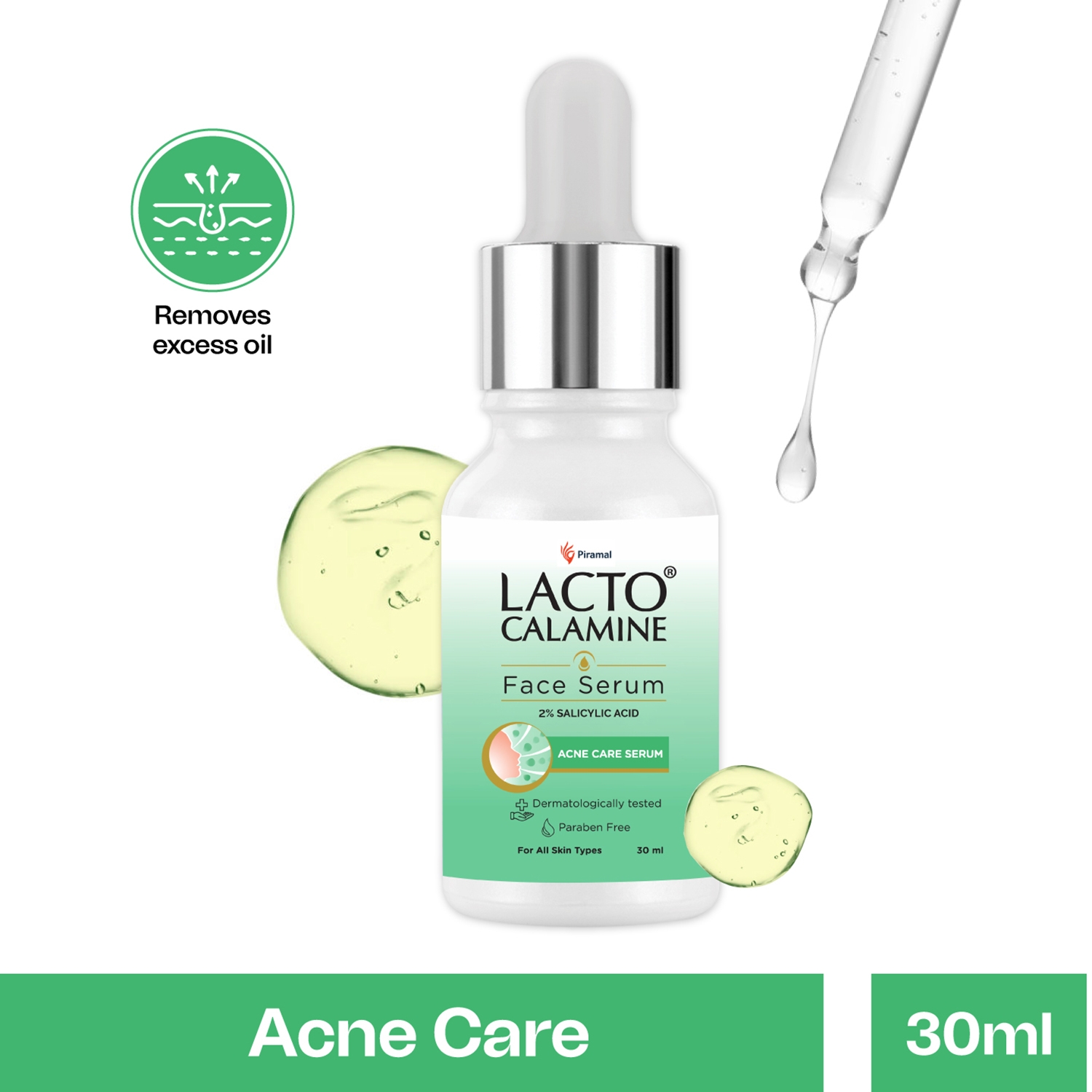 Lacto Calamine | Lacto Calamine 2% Salicylic Acid Face Serum to balance oil, Reduce Acne & blackheads (30ml)