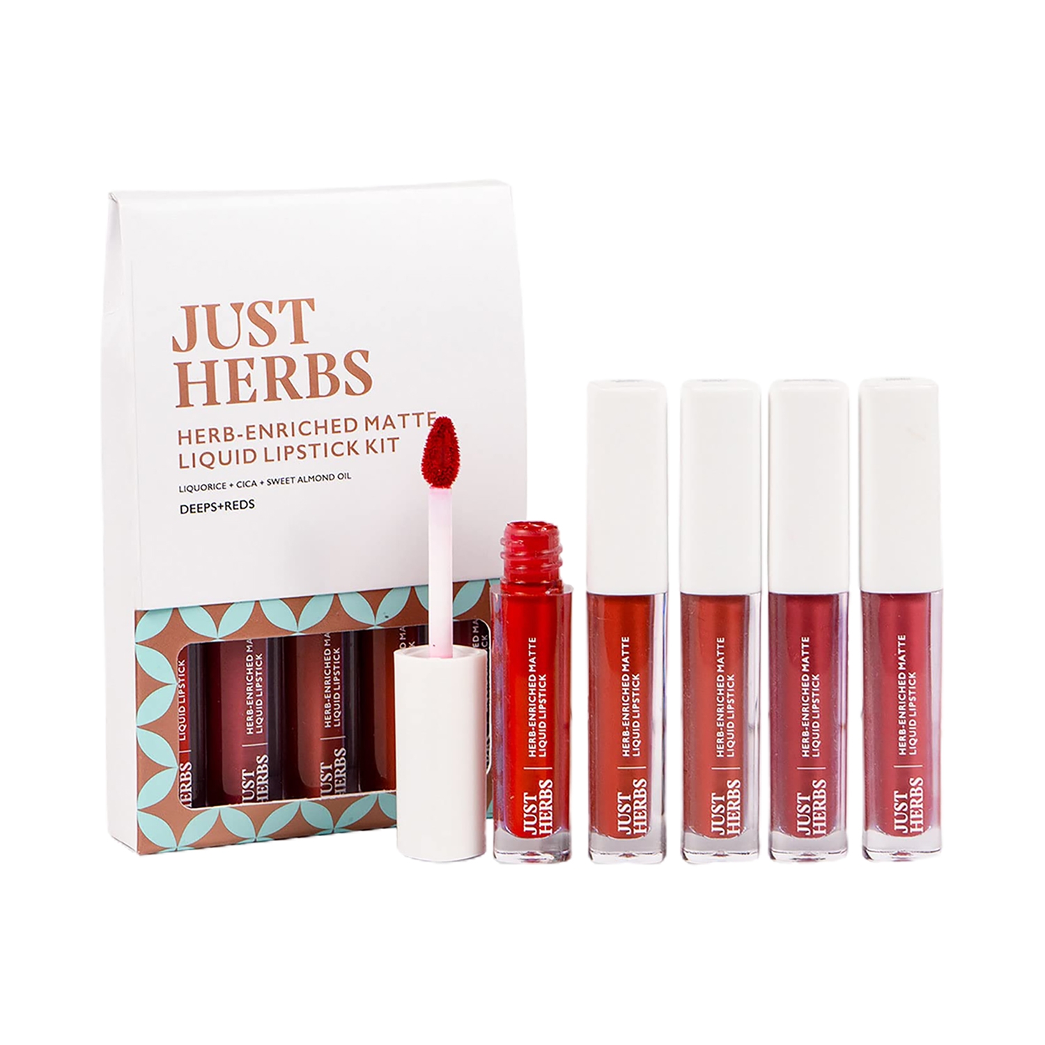 Just Herbs | Just Herbs Enriched Matte Liquid Lipstick - Deep & Reds(5Pcs)