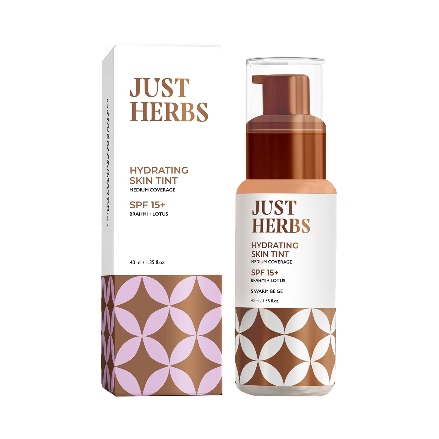 Just Herbs | Just Herbs Hydrating Skin Tint BB Cream Foundation - 5 Warm Beige (40ml)