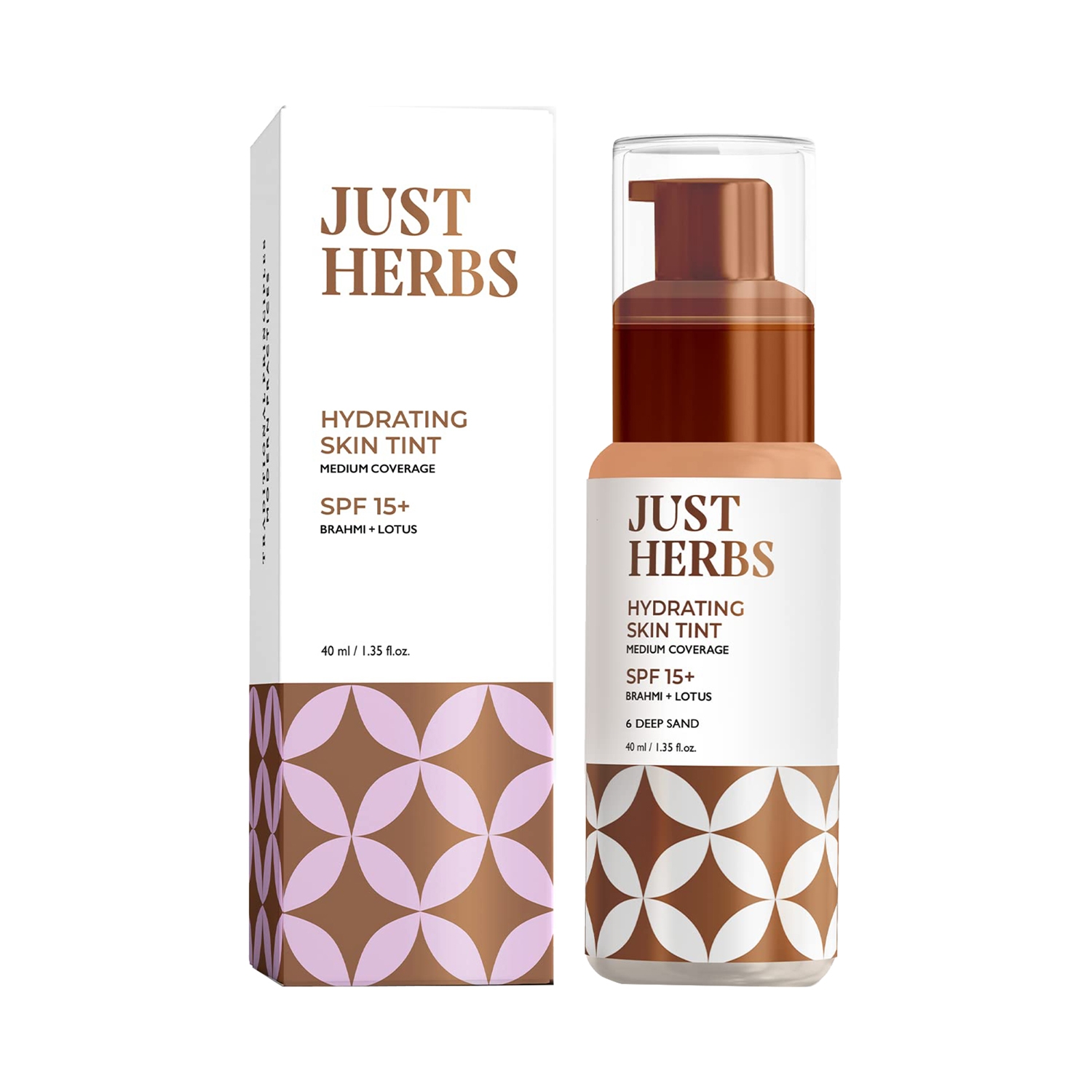 Just Herbs | Just Herbs Hydrating Skin Tint BB Cream Foundation - 6 Deep Sand (40ml)