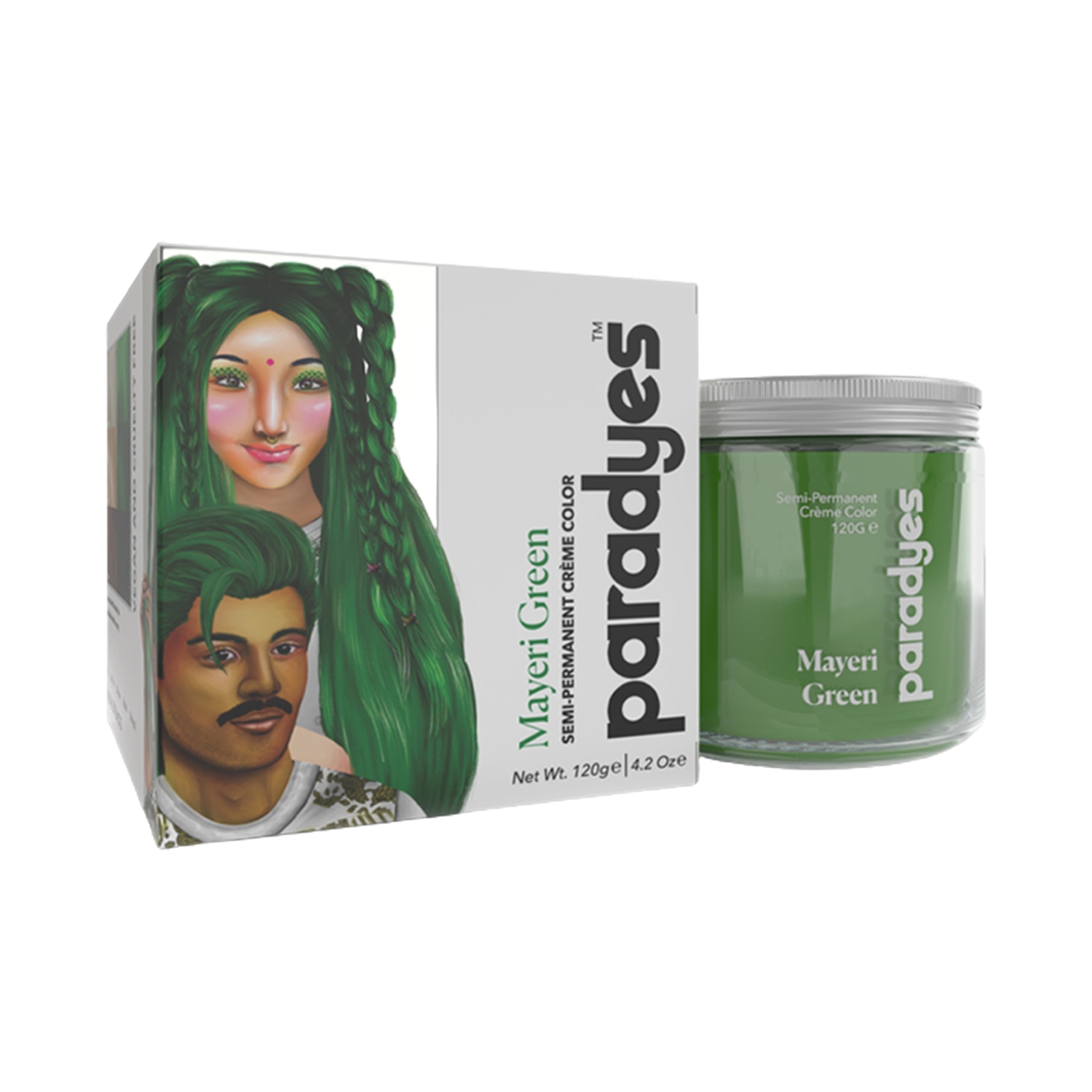 Paradyes | Paradyes Semi-Permanent Classic Hair Color Jar - Mayeri Green (120g)