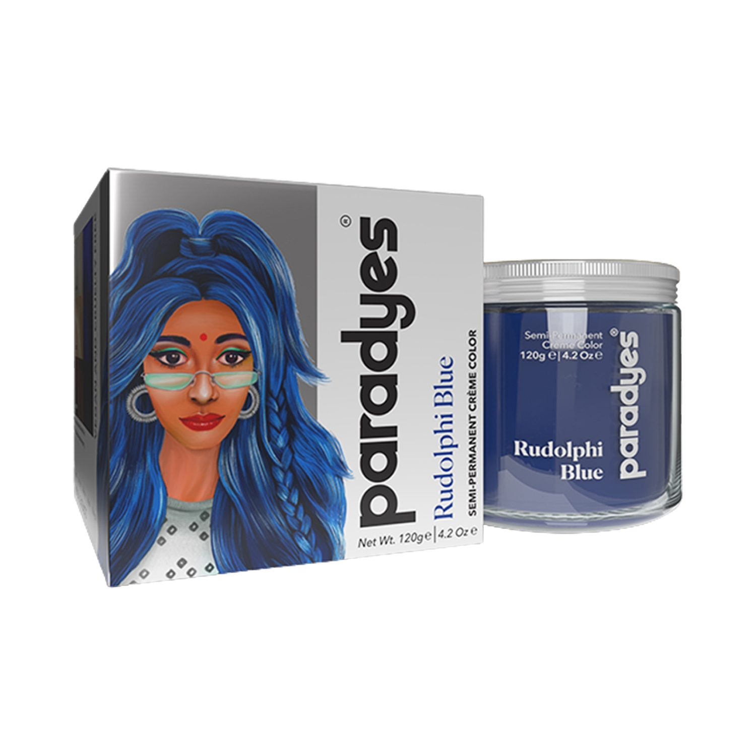Paradyes | Paradyes Semi-Permanent Classic Hair Color Jar - Rudolphi Blue (120g)