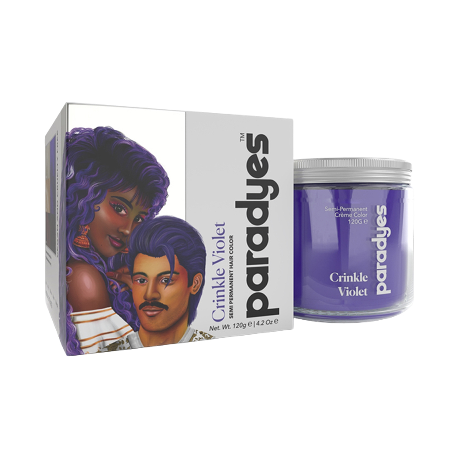 Paradyes Semi-Permanent Classic Hair Color Jar - Crinkle Violet (120g)