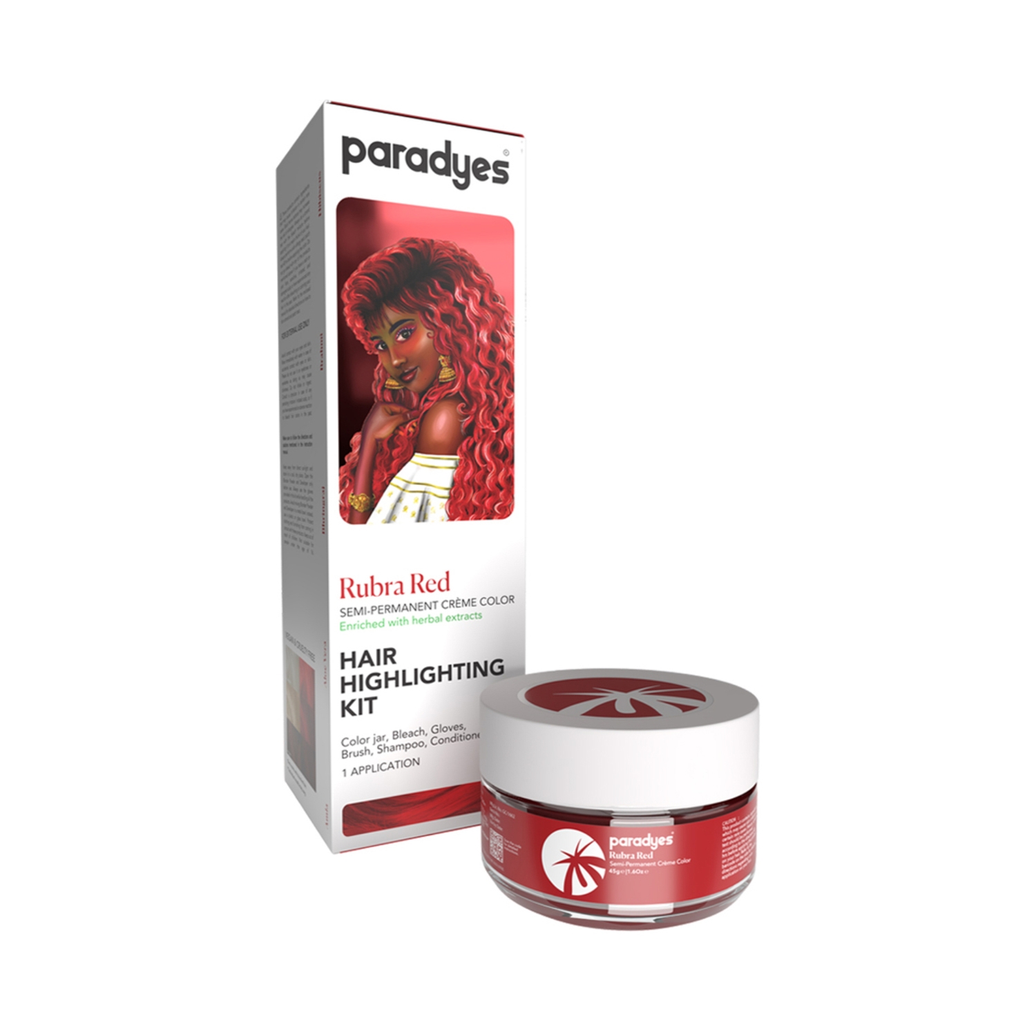 Paradyes Hair Highlighting Kit - Rubra Red (100g)