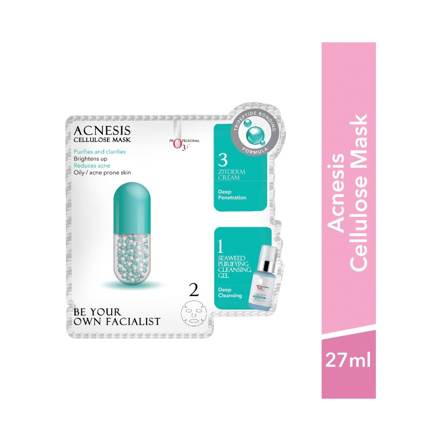 O3+ Acnesis Cellulose Mask (27ml+2g)