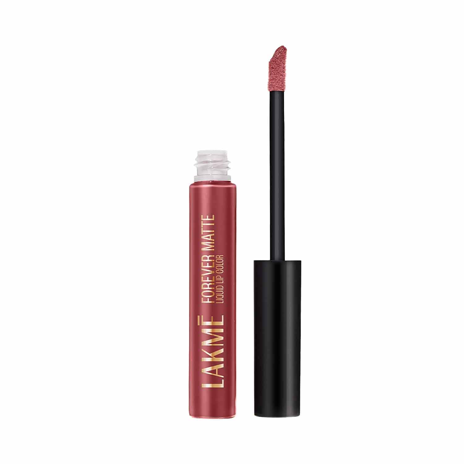 Lakme | Lakme Forever Matte Liquid Lip 16hr Lipstick Lightweight & Transferproof - Nude Charm (5.6 ml)