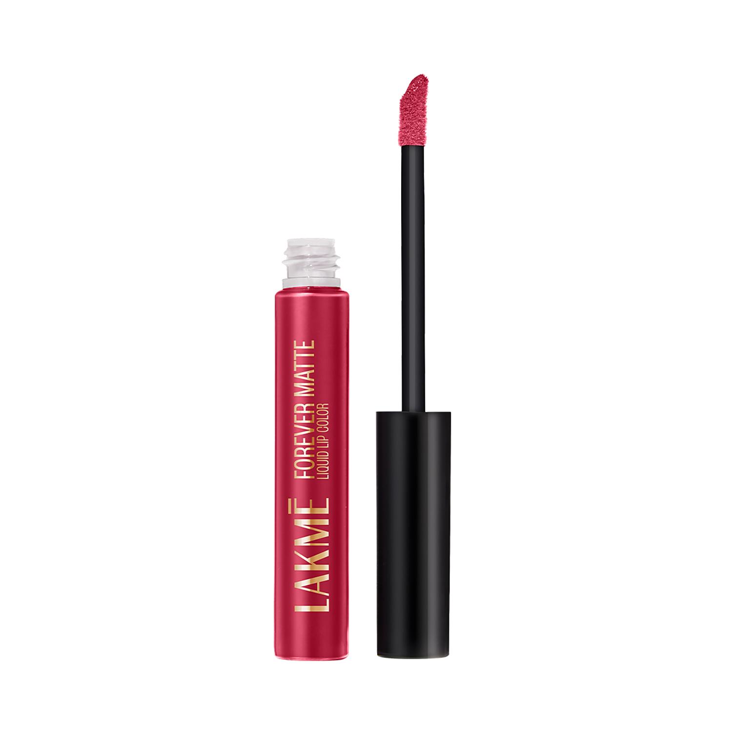 Lakme | Lakme Forever Matte Liquid Lip, 16hr Lipstick, Red Candy (5.6 ml)