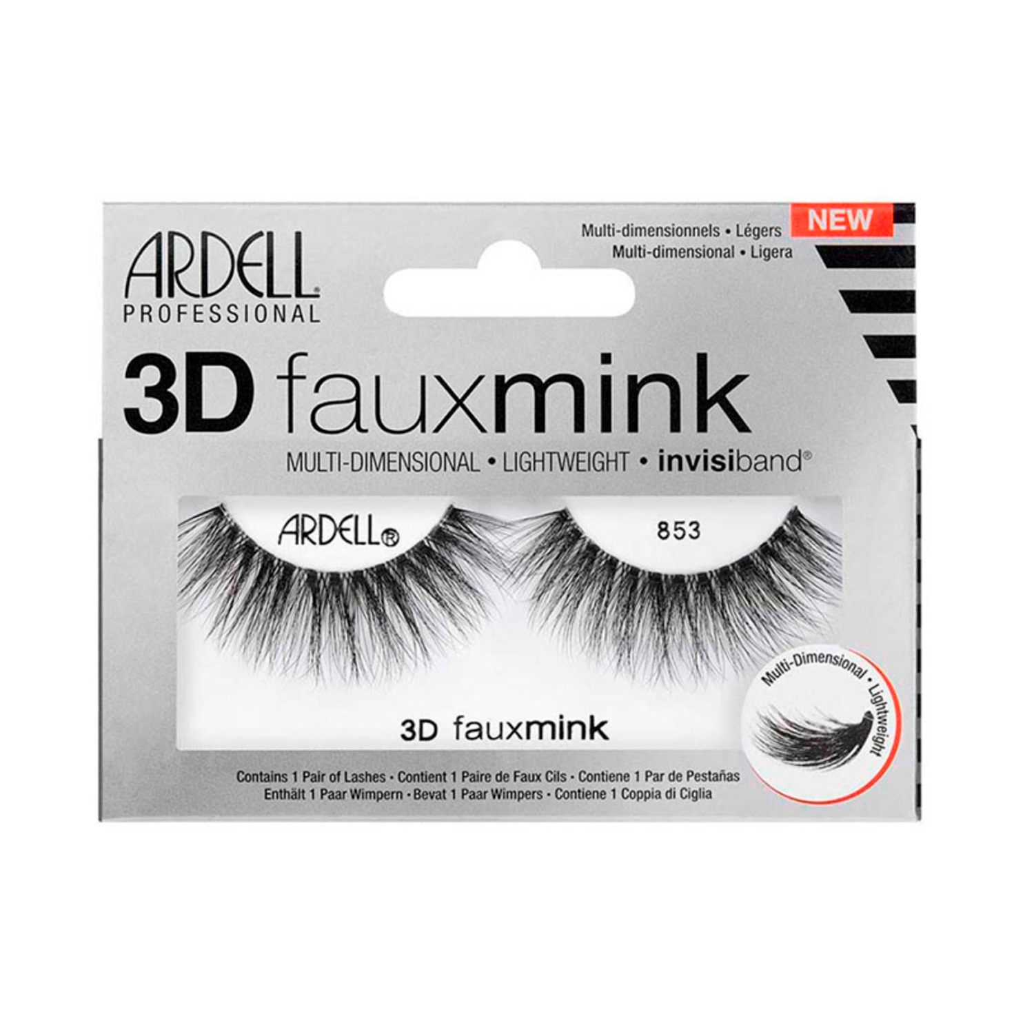 Ardell | Ardell 3D Faux Mink Eyelashes 853 Black - 67449 (1 Pair)