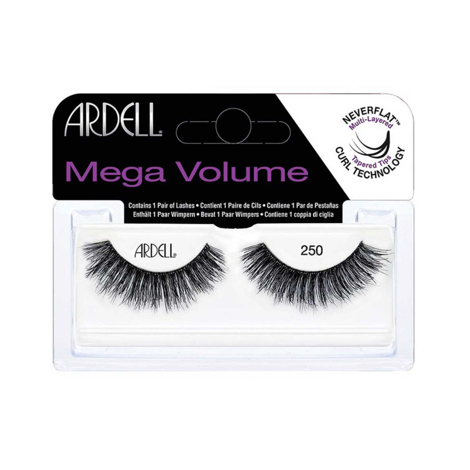 Ardell Mega Volume Eyelashes 250 Black - 65848 (1 Pair)