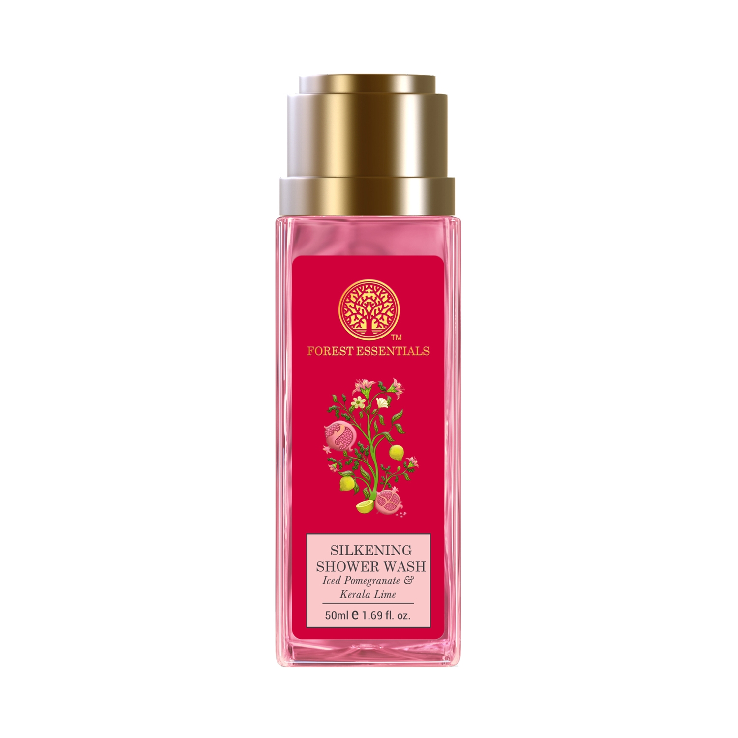 Forest Essentials Iced Pomegranate & Kerala Lime Silkening Shower Wash (50ml)