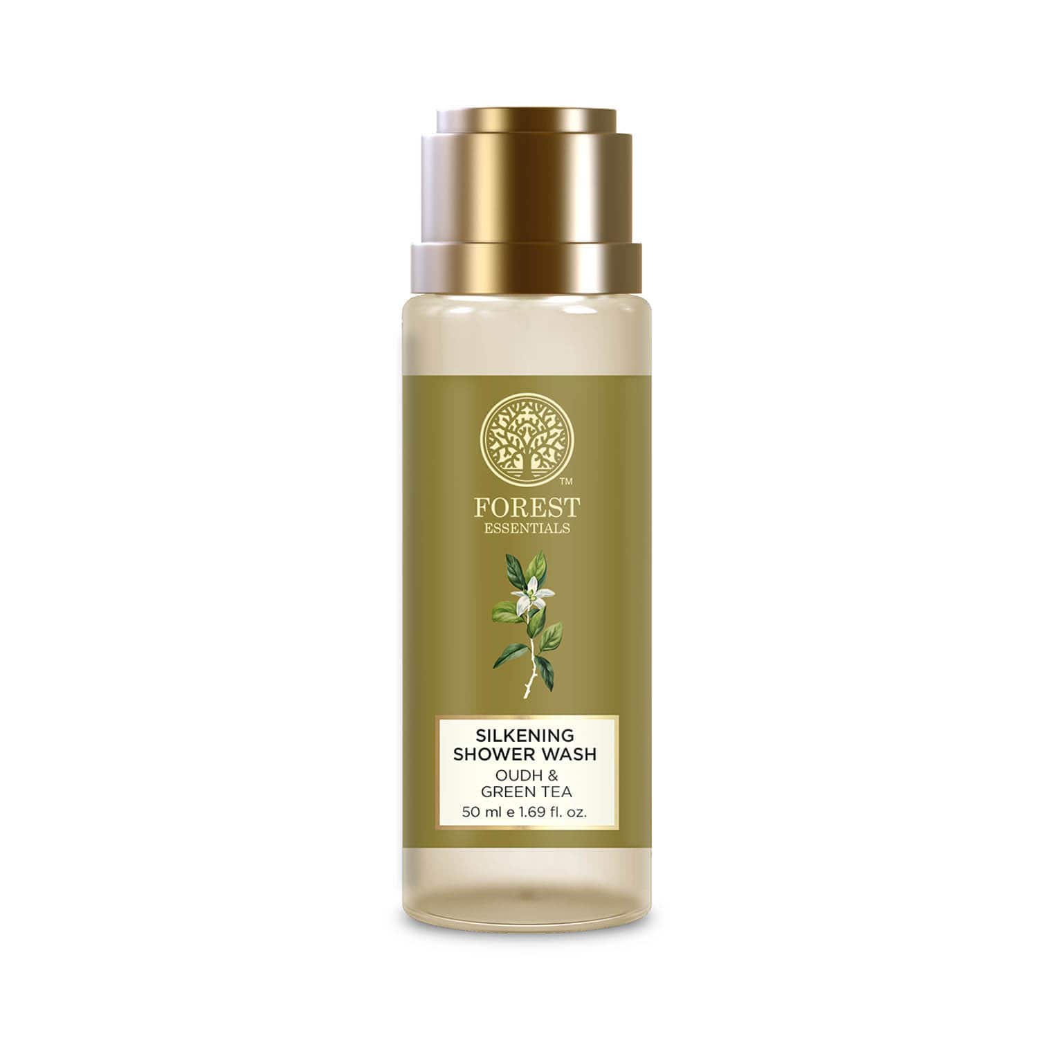Forest Essentials | Forest Essentials Oud & Green Tea Silkening Shower Wash (50ml)
